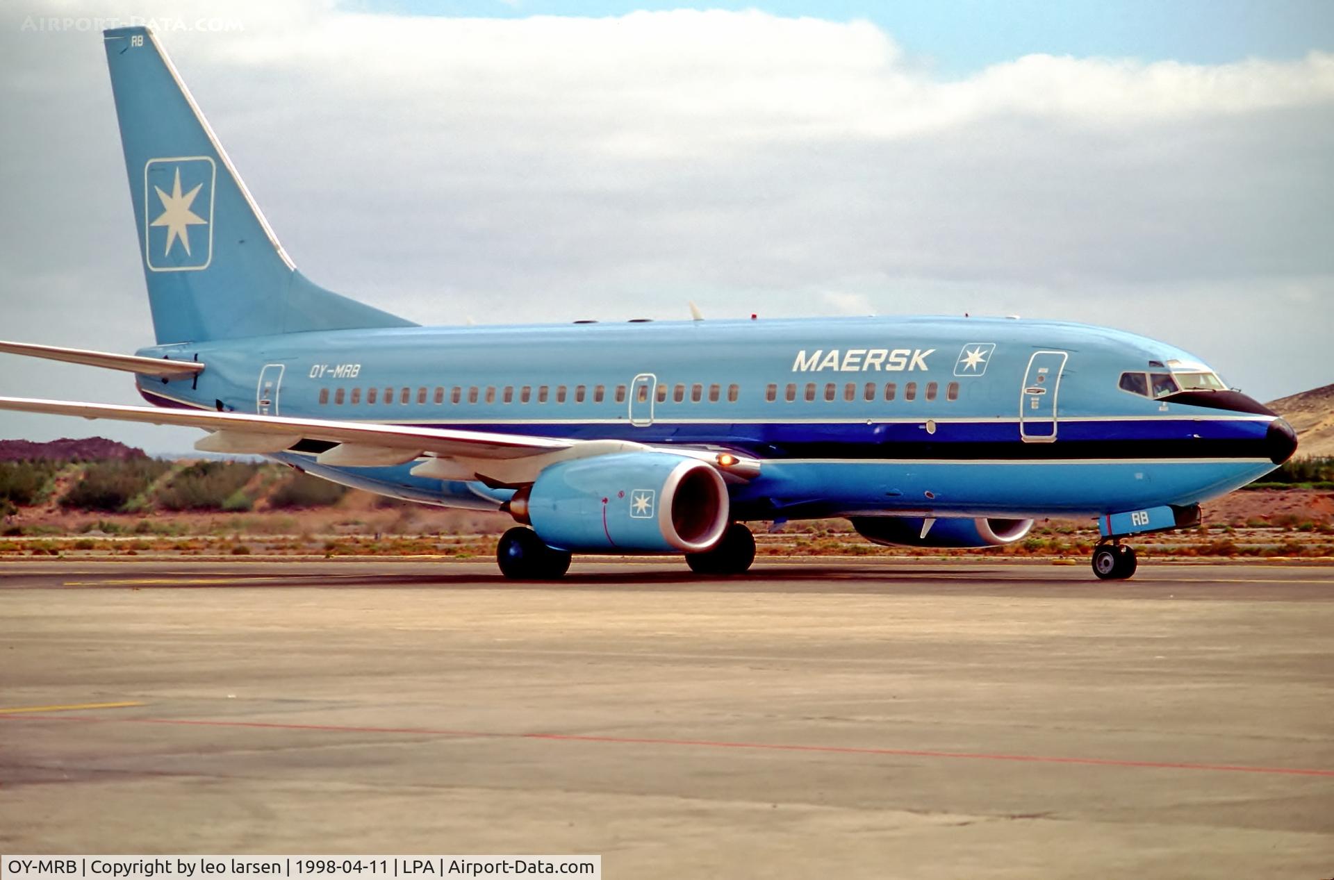 OY-MRB, 1998 Boeing 737-7L9 C/N 28005, Las Palmas 11.4.1998