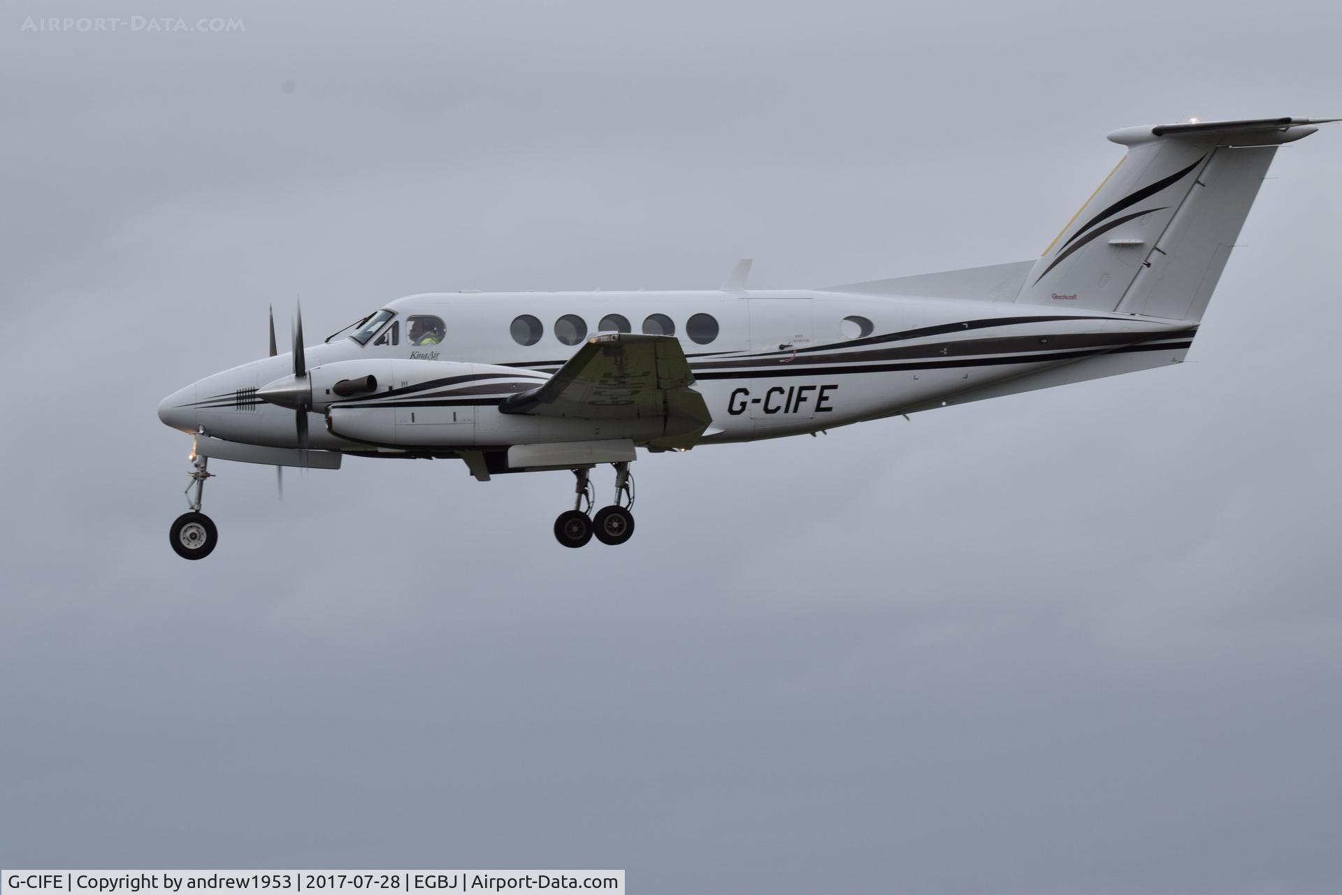 G-CIFE, 2003 Raytheon B200 King Air C/N BB-1829, G-CIFE at Gloucestershire Airport.