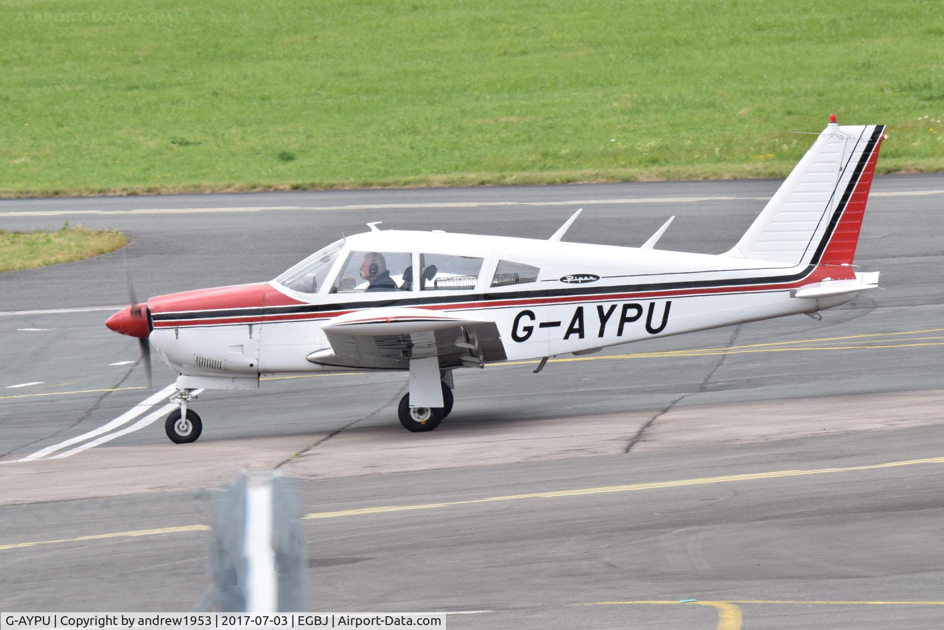 G-AYPU, 1970 Piper PA-28R-200 Cherokee Arrow C/N 28R-7135005, G-AYPU at Gloucestershire Airport.