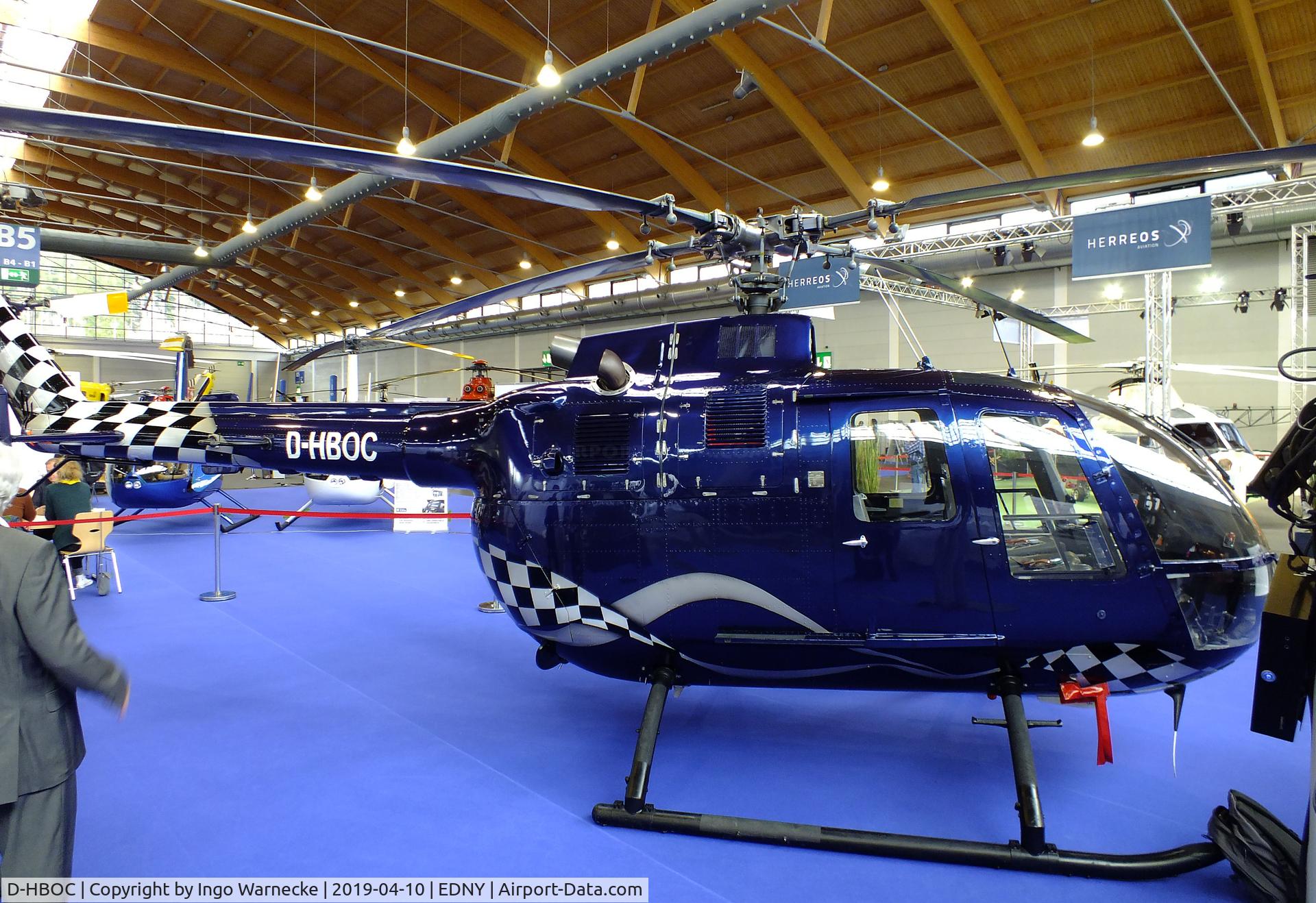 D-HBOC, 1977 MBB Bo.105CB-2 C/N S-325, MBB Bo 105CB-2 at the AERO 2019, Friedrichshafen