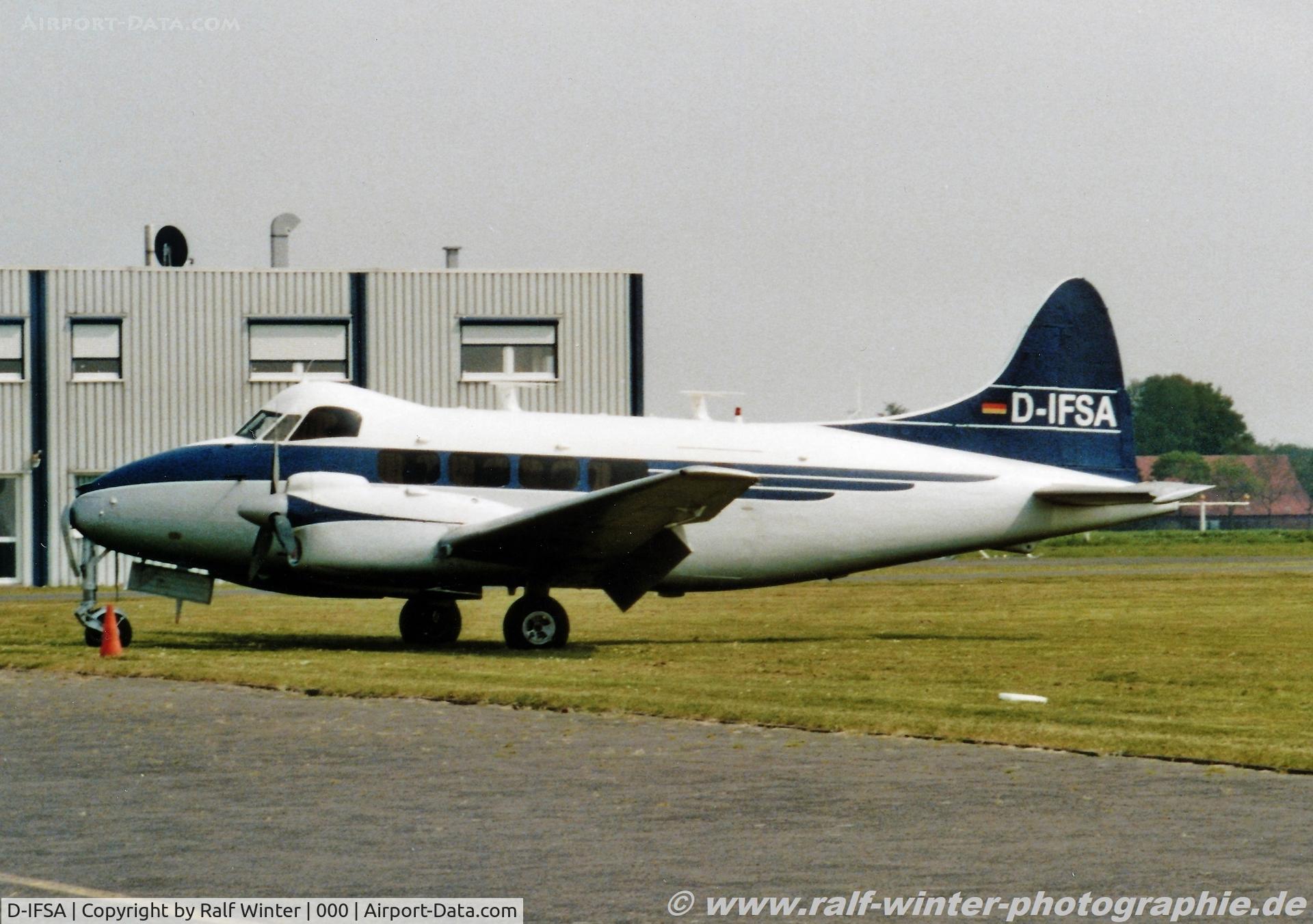 D-IFSA, 1962 De Havilland DH-104 Dove 7XC C/N 04531, De Havilland DH-104 Dove - Braun & Euchner Flugdienst - 04531 - D-IFSA - 1997