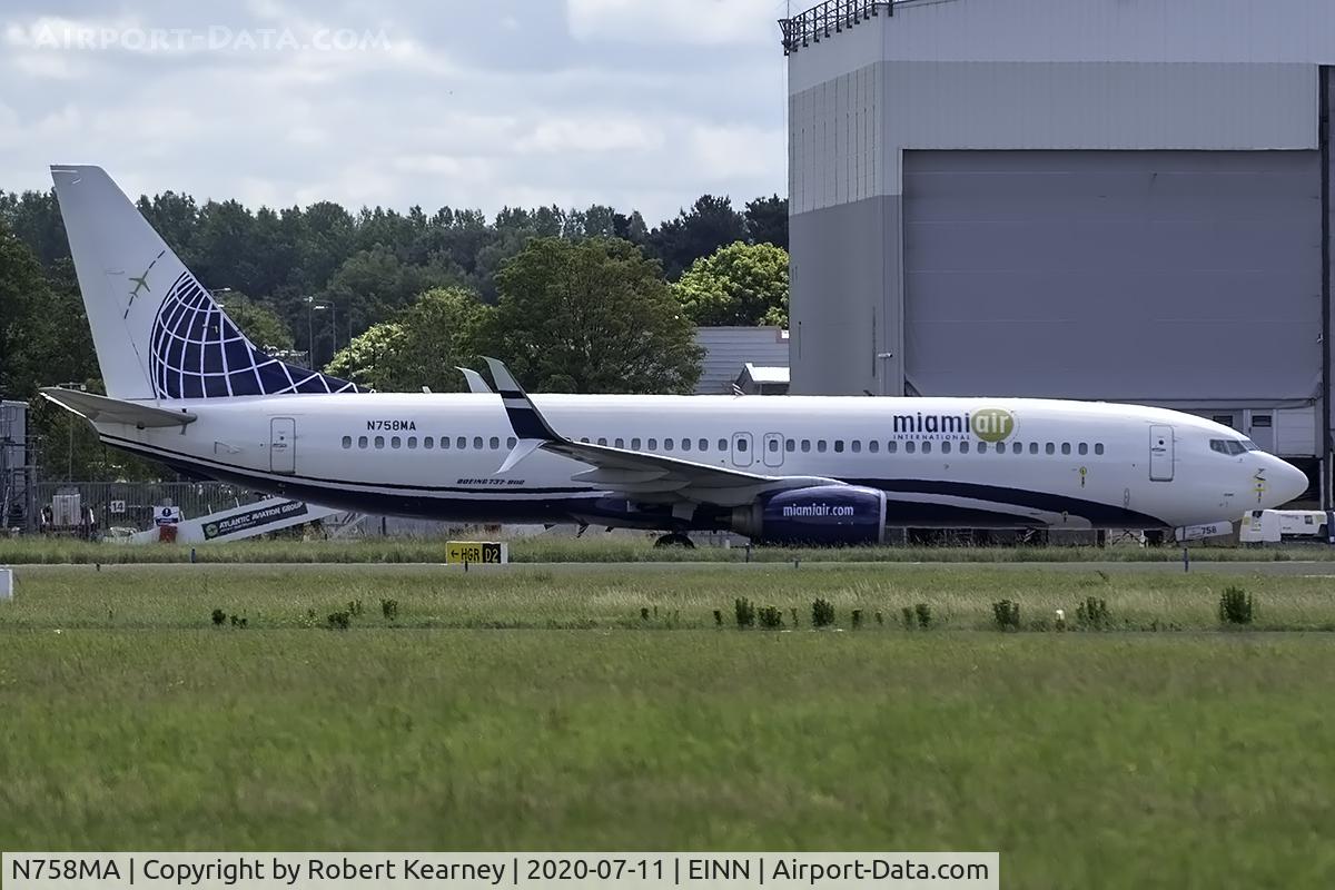 N758MA, 2010 Boeing 737-8K5 C/N 37247, Being stored at EINN