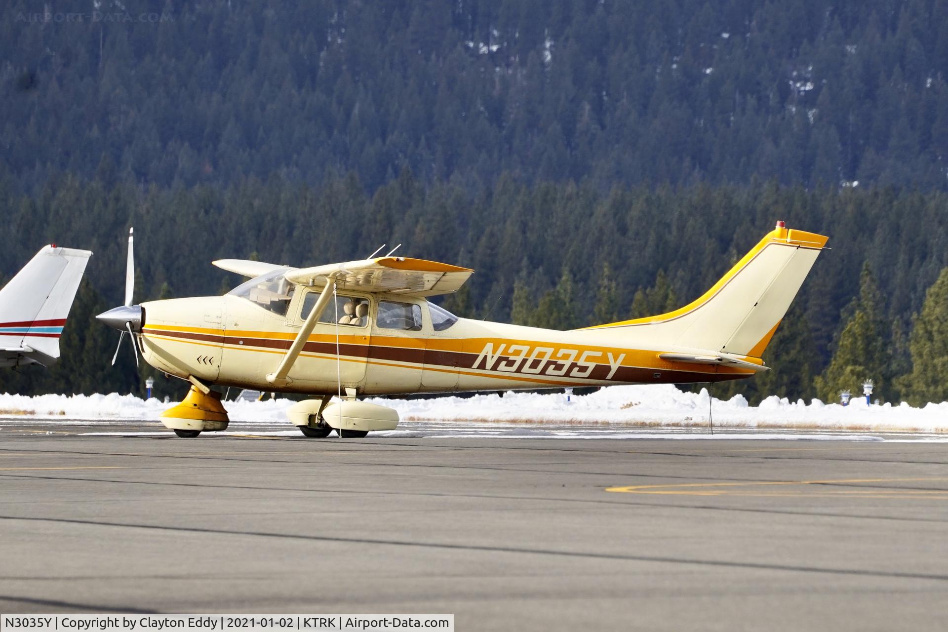 N3035Y, 1962 Cessna 182E Skylane C/N 18254035, Truckee Airport California 2021.