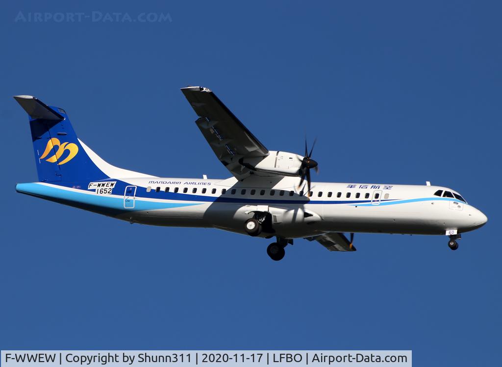 F-WWEW, 2020 ATR 72-600 C/N 1652, C/n 1652 - To be B-16860