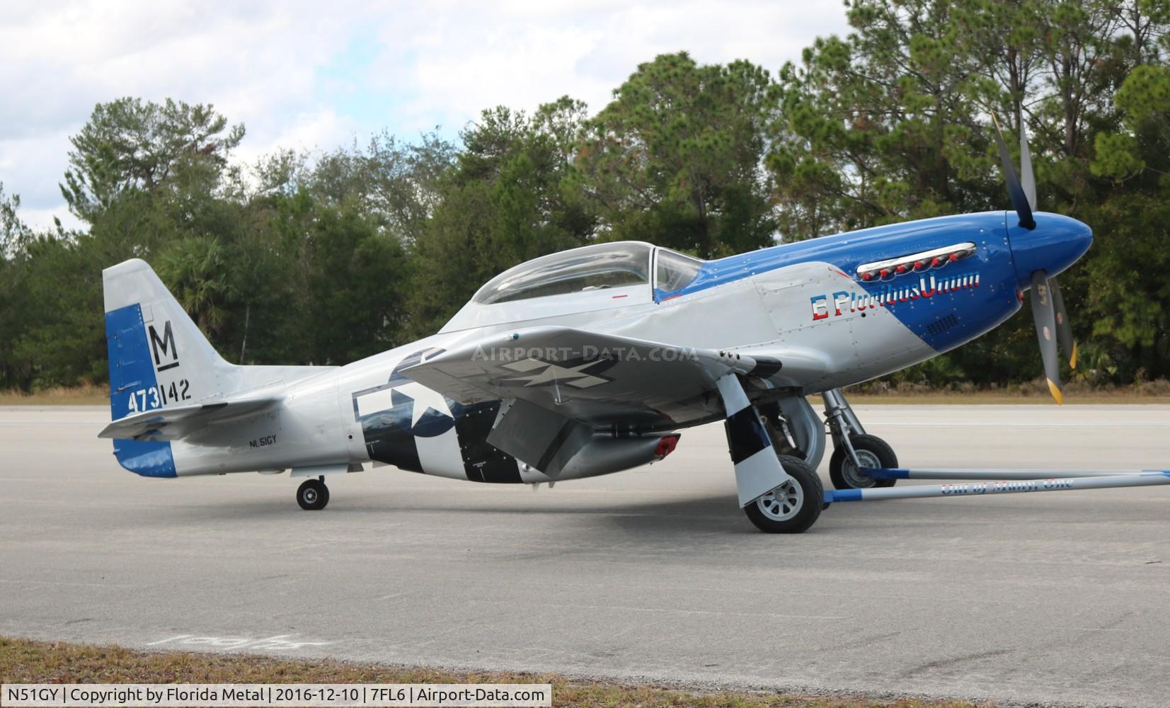 N51GY, 1946 North American F-51 C/N 44-73142, Spruce Creek 2016