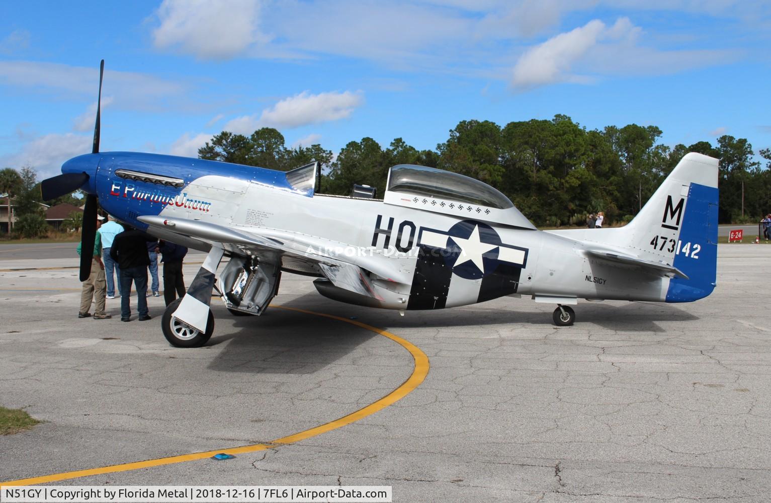 N51GY, 1946 North American F-51 C/N 44-73142, Spruce Creek 2018
