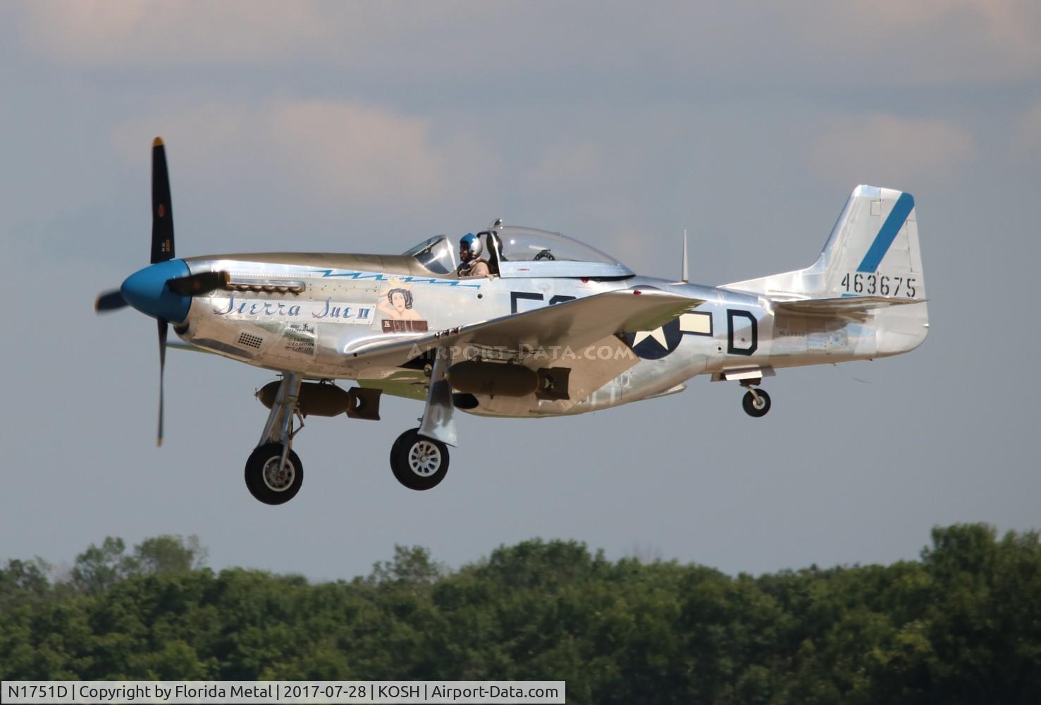 N1751D, 1944 North American P-51D Mustang C/N 122-31401 (44-63675), EAA OSH 2017