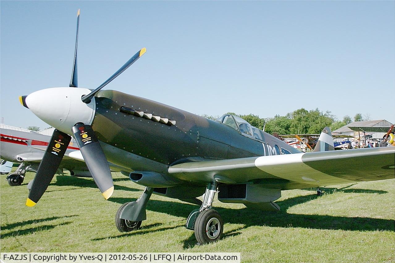 F-AZJS, 1944 Supermarine 389 Spitfire PR.XIX C/N 6S/585110, Supermarine 389 Spitfire PR.XIX, Static display, La Ferté-Alais airfield (LFFQ) Air show 2012