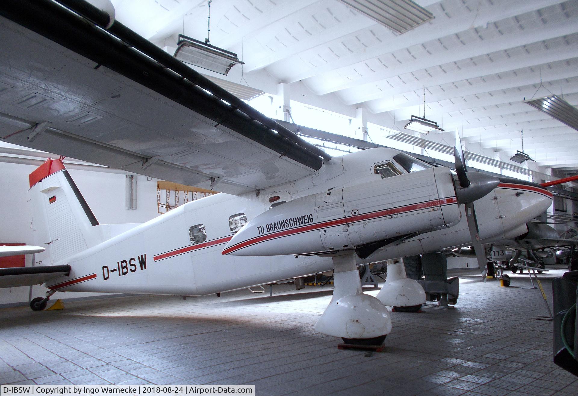 D-IBSW, Dornier Do-28D-1 Skyservant C/N 4033, Dornier Do 28D-1 Skyservant operated by TU Braunschweig (Brunswick Technical University) as research aircraft until 1993, now at the Museum für Luftfahrt u. Technik at Wernigerode