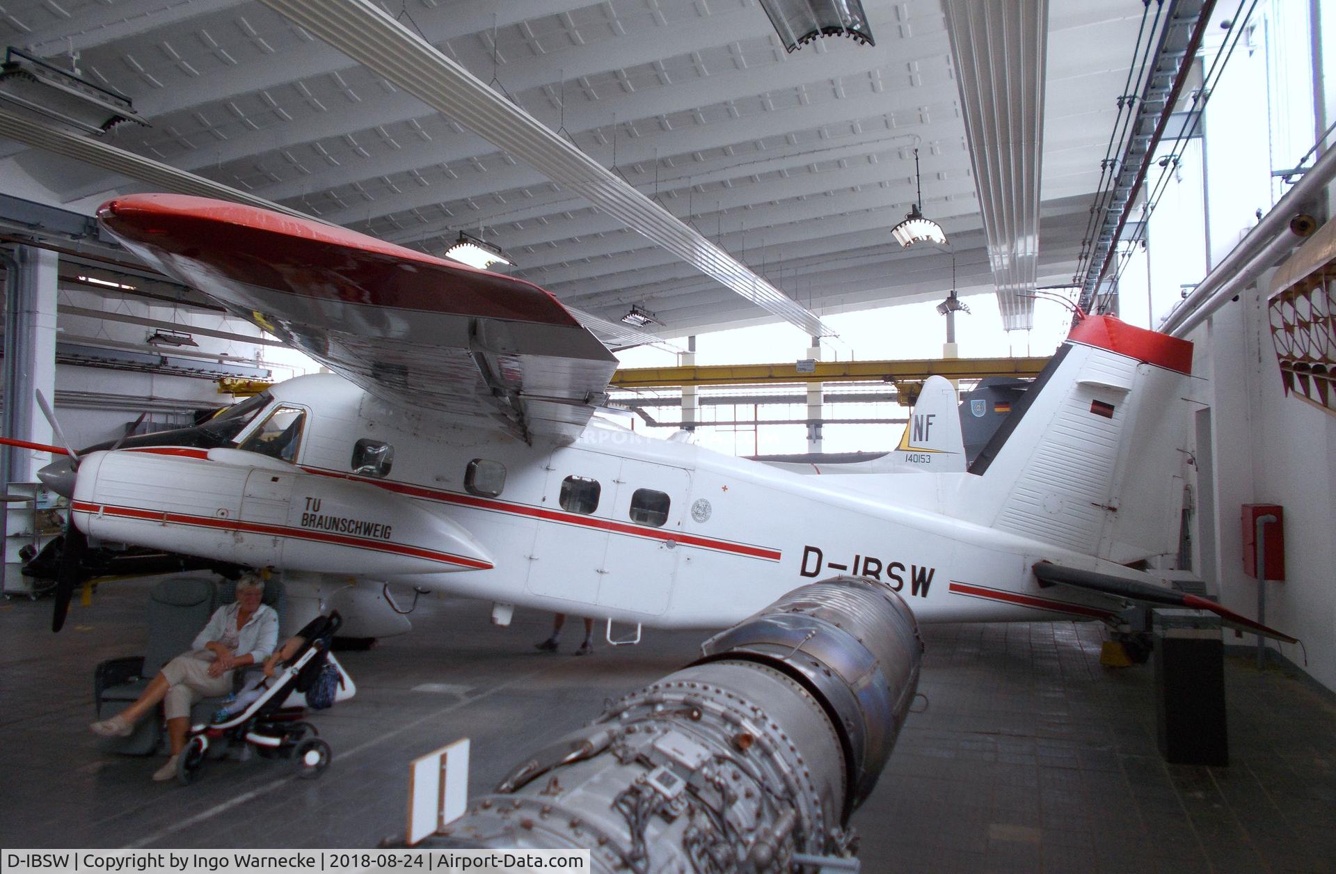 D-IBSW, Dornier Do-28D-1 Skyservant C/N 4033, Dornier Do 28D-1 Skyservant operated by TU Braunschweig (Brunswick Technical University) as research aircraft until 1993, now at the Museum für Luftfahrt u. Technik at Wernigerode