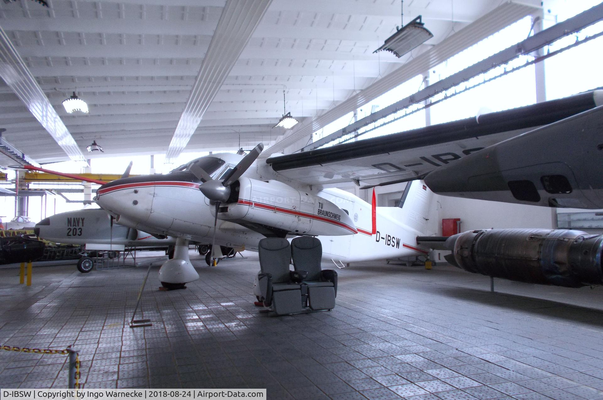 D-IBSW, Dornier Do-28D-1 Skyservant C/N 4033, Dornier Do 28D-1 Skyservant operated by TU Braunschweig (Brunswick Technical University) as research aircraft until 1993, now at the Museum für Luftfahrt u. Technik at Wernigerode