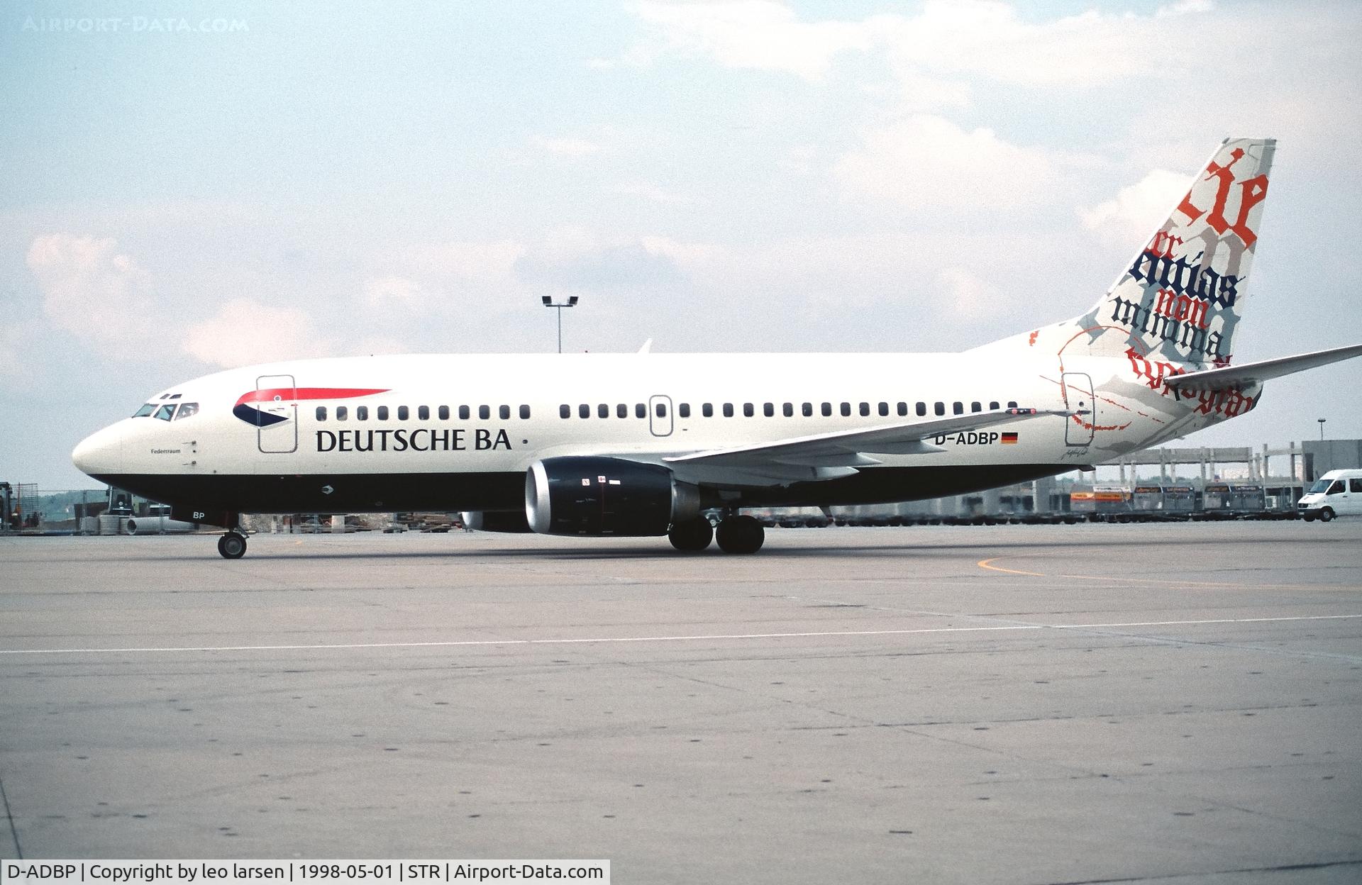 D-ADBP, 1997 Boeing 737-31S C/N 29060, Stuttgart 1.5.1998