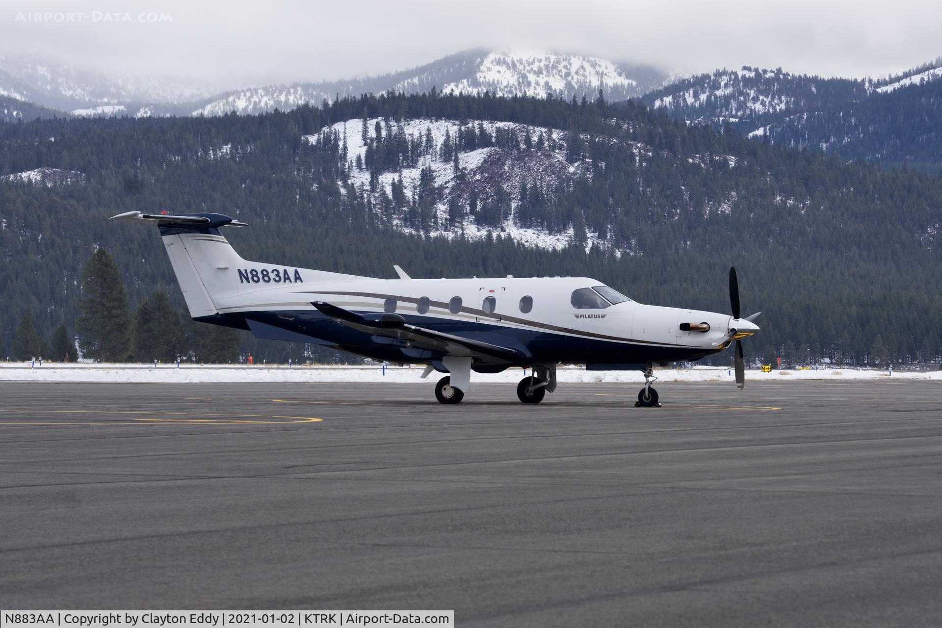 N883AA, 2009 Pilatus PC-12/47E C/N 1177, Truckee Airport California 2021.
