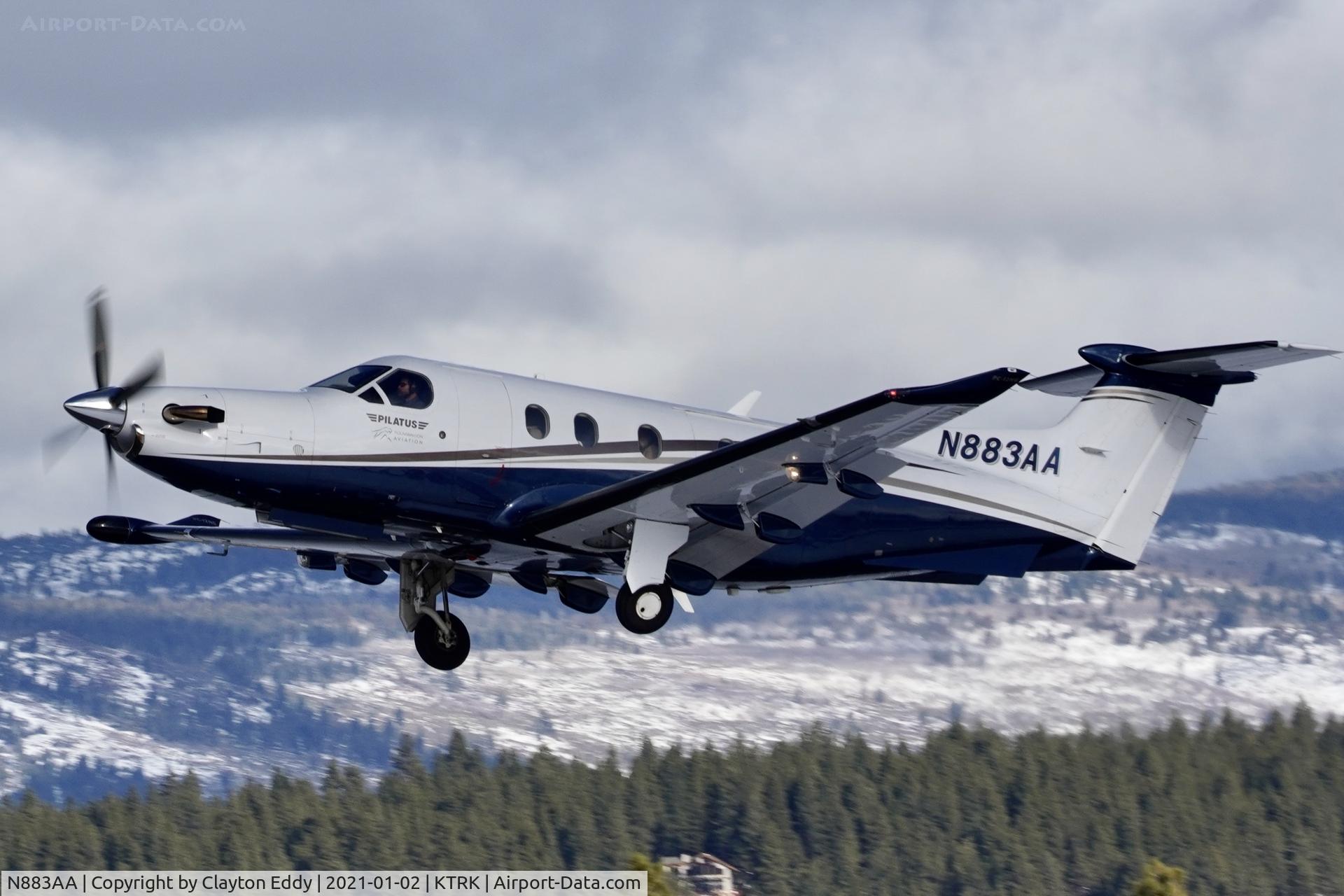 N883AA, 2009 Pilatus PC-12/47E C/N 1177, Truckee Airport California 2021.
