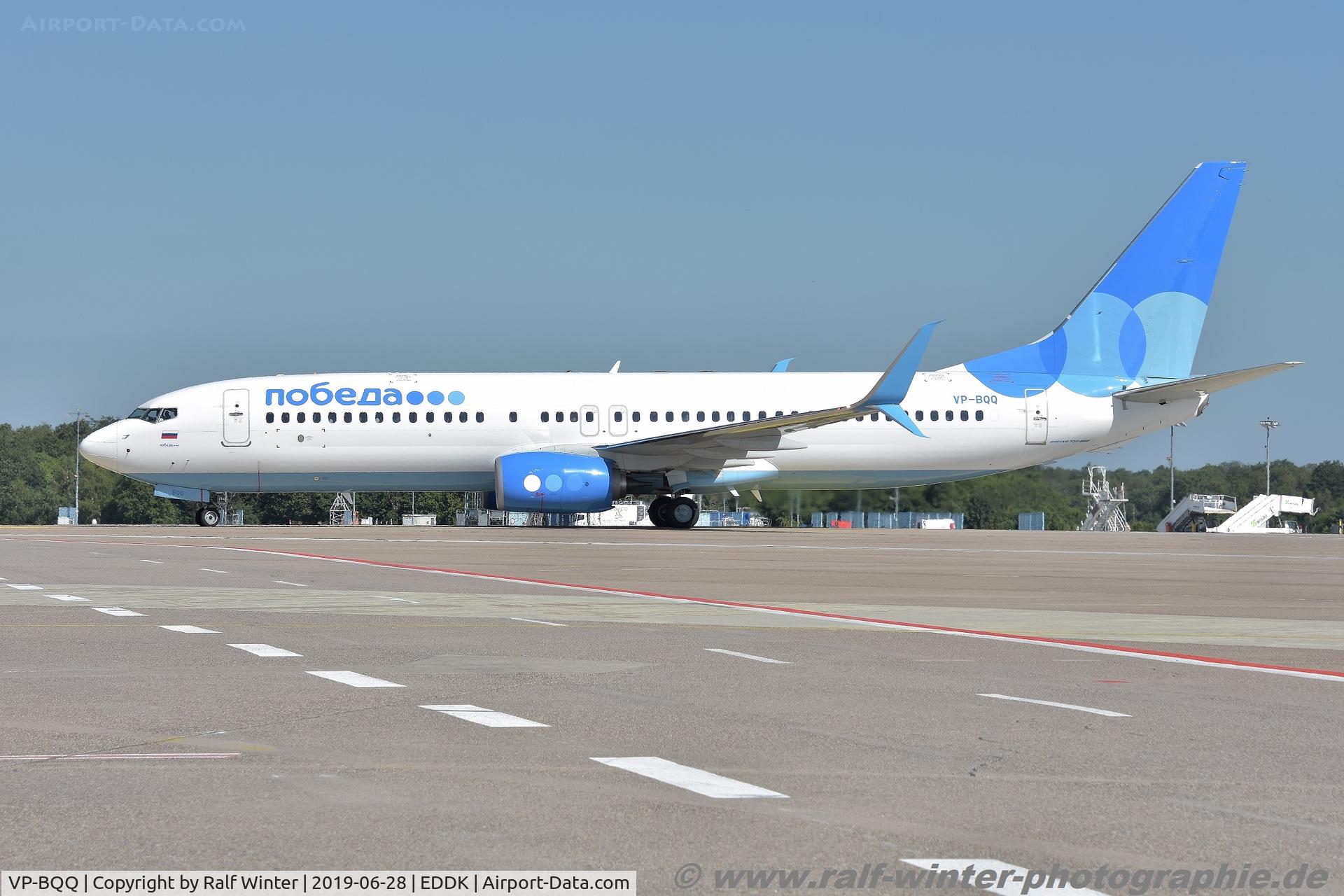 VP-BQQ, 2019 Boeing 737-8MC C/N 64869, Boeing 737-8MC(W) - DP PBD Pobeda - 64869 - VP-BQQ - 28.06.2019 - CGN