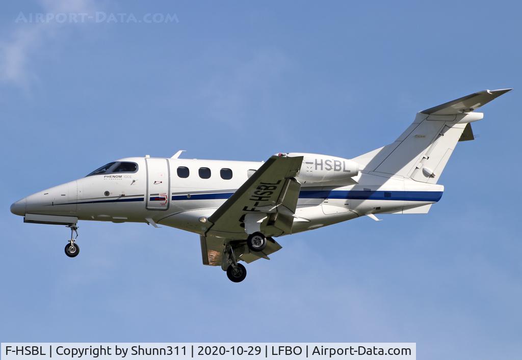 F-HSBL, 2014 Embraer EMB-500 Phenom 100 C/N 50000353, Landing rwy 32L