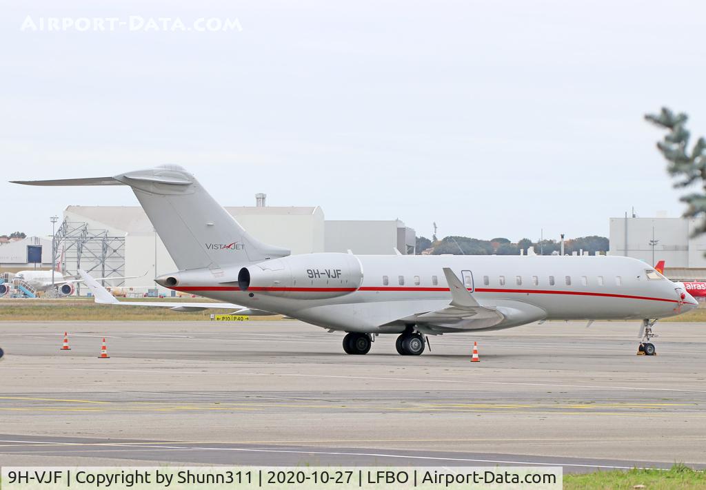 9H-VJF, 2012 Bombardier BD-700-1A10 Global 6000 C/N 9503, Parked at the General Aviation area...
