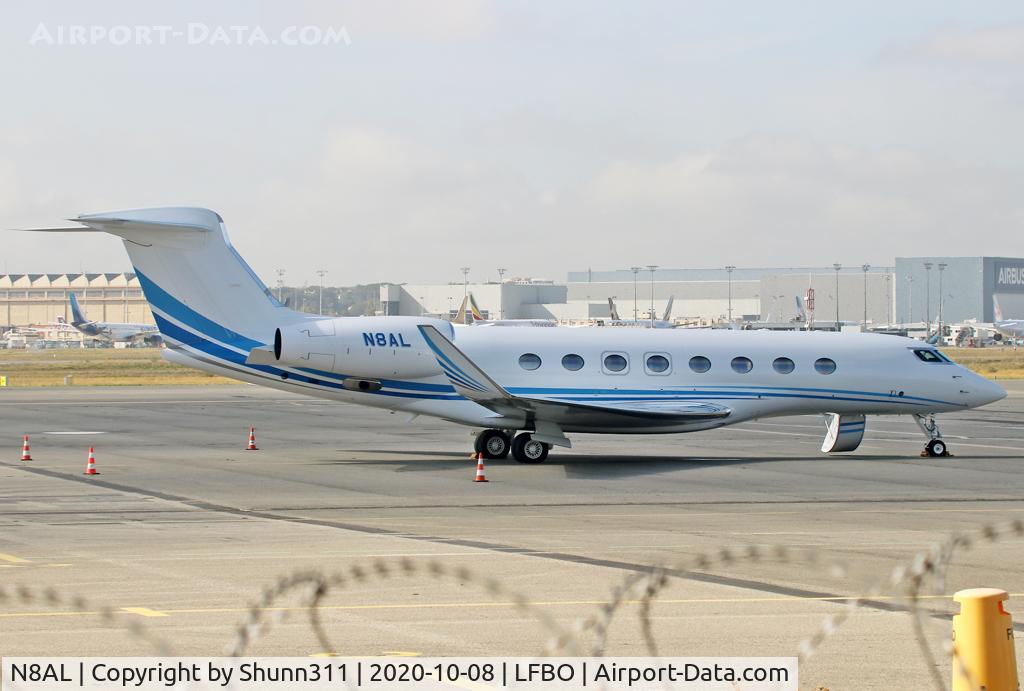 N8AL, 2019 Gulfstream Aerospace GVI (G650ER) C/N 6420, Parked at the General Aviation area...