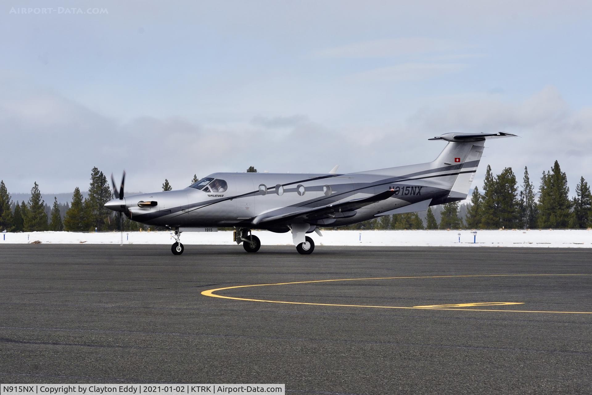 N915NX, 2019 Pilatus PC-12/47E C/N 1815, Truckee Airport California 2021.