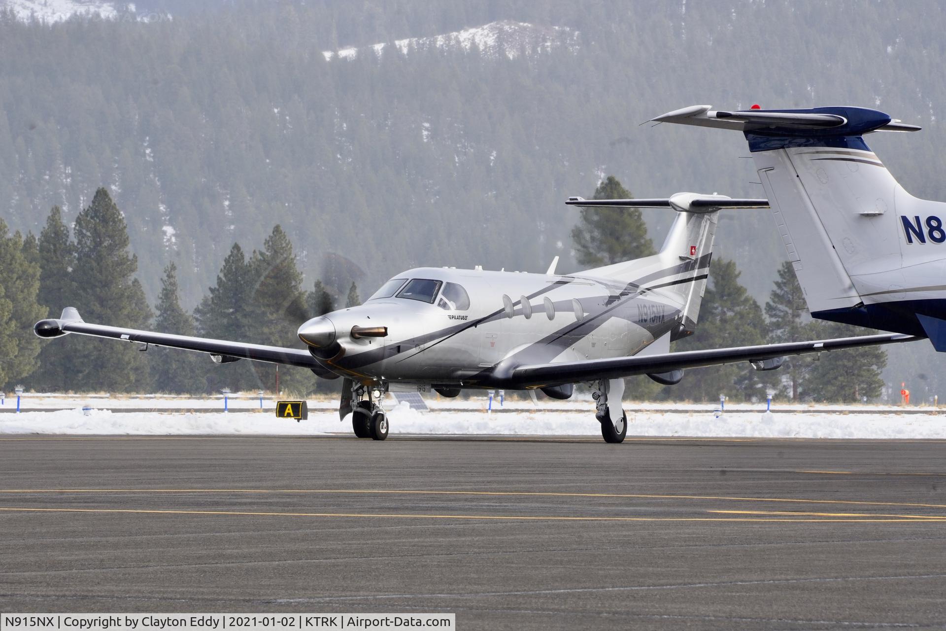 N915NX, 2019 Pilatus PC-12/47E C/N 1815, Truckee Airport California 2021.