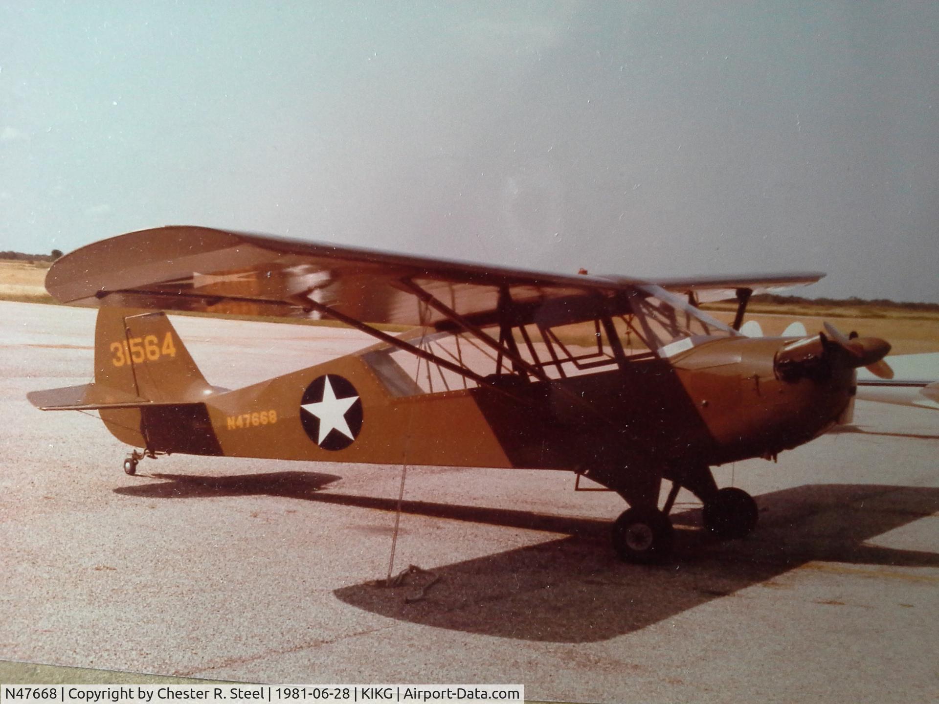 N47668, 1942 Aeronca 0-58B Grasshopper C/N 058B-4942, 1942 Aeronca L-3C