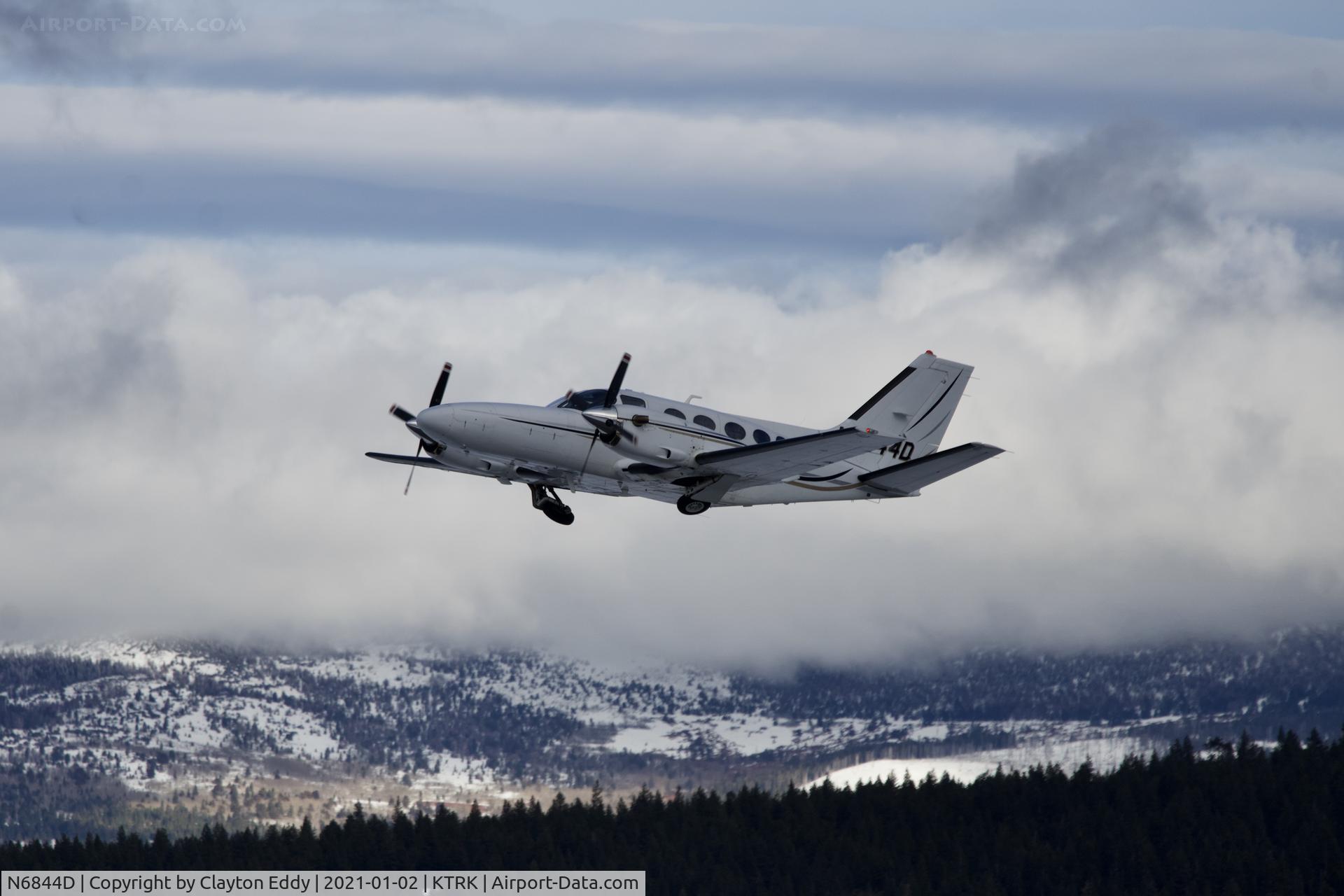 N6844D, 1981 Cessna 425 C/N 425-0062, Truckee airport California 2021.