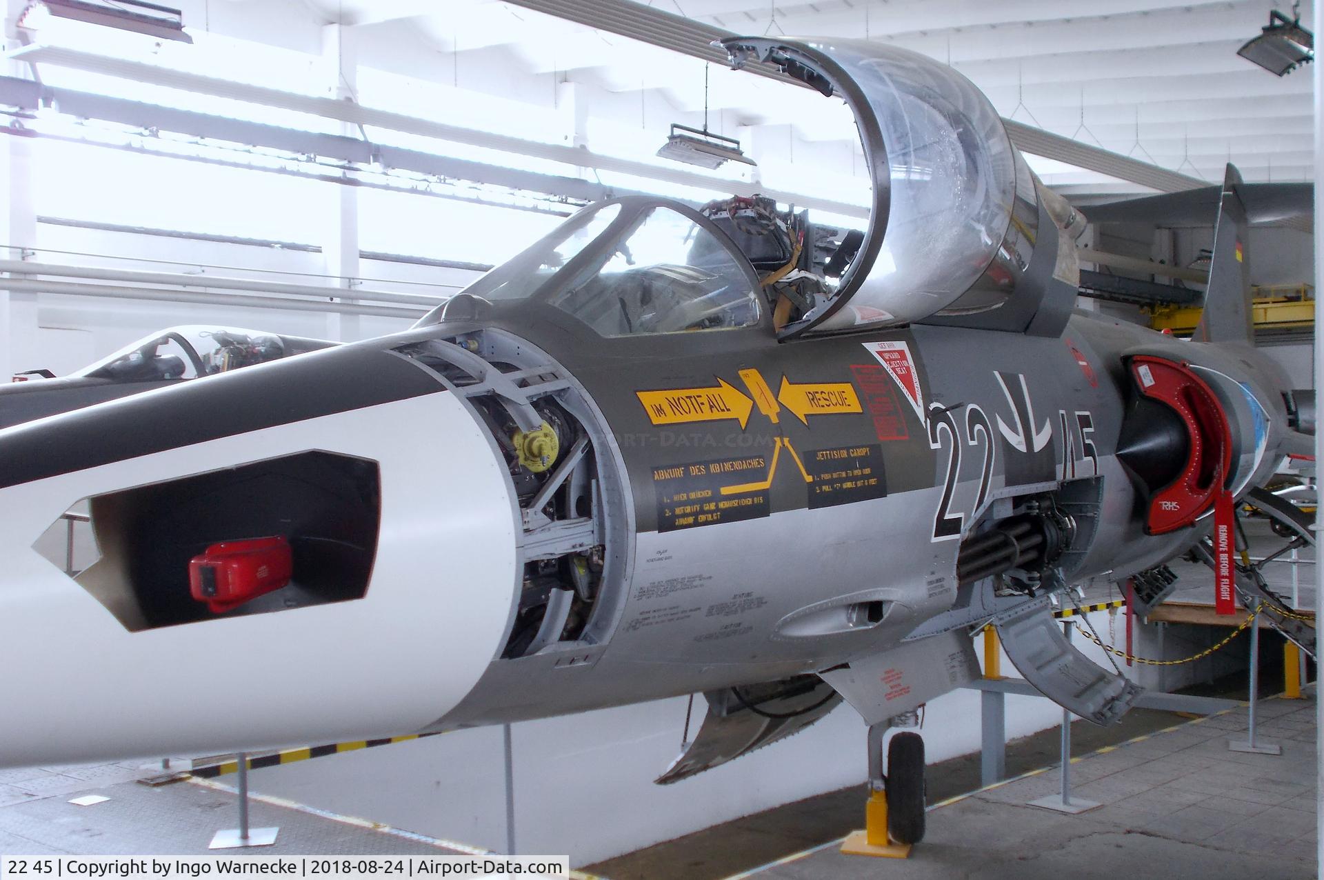 22 45, Lockheed F-104G Starfighter C/N 683-7123, Lockheed F-104G Starfighter at the Museum für Luftfahrt u. Technik, Wernigerode