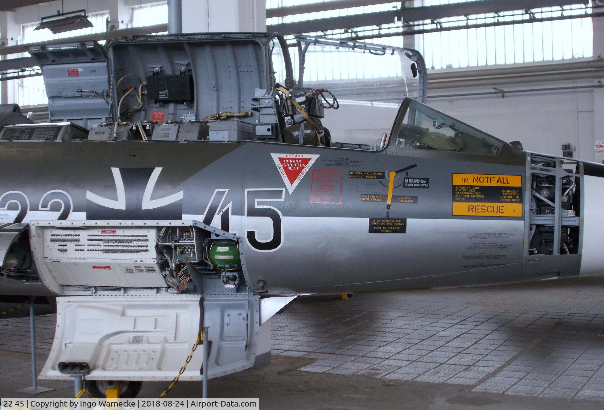 22 45, Lockheed F-104G Starfighter C/N 683-7123, Lockheed F-104G Starfighter at the Museum für Luftfahrt u. Technik, Wernigerode