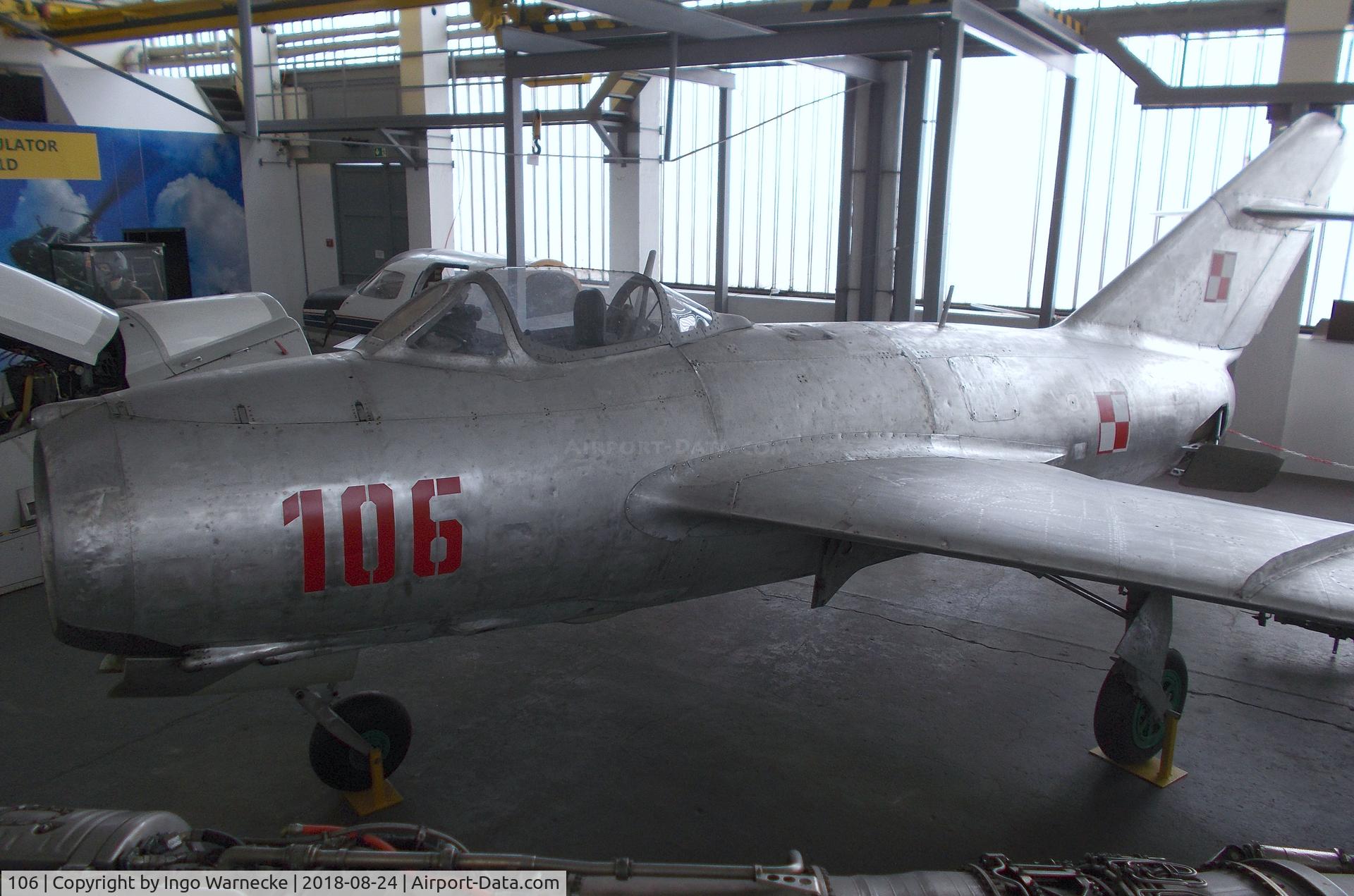 106, Mikoyan-Gurevich MiG-15bis (Lim-2) C/N 1B-00106, PZL-Mielec Lim-2 (Mig-15bis) FAGOT at the Museum für Luftfahrt u. Technik, Wernigerode