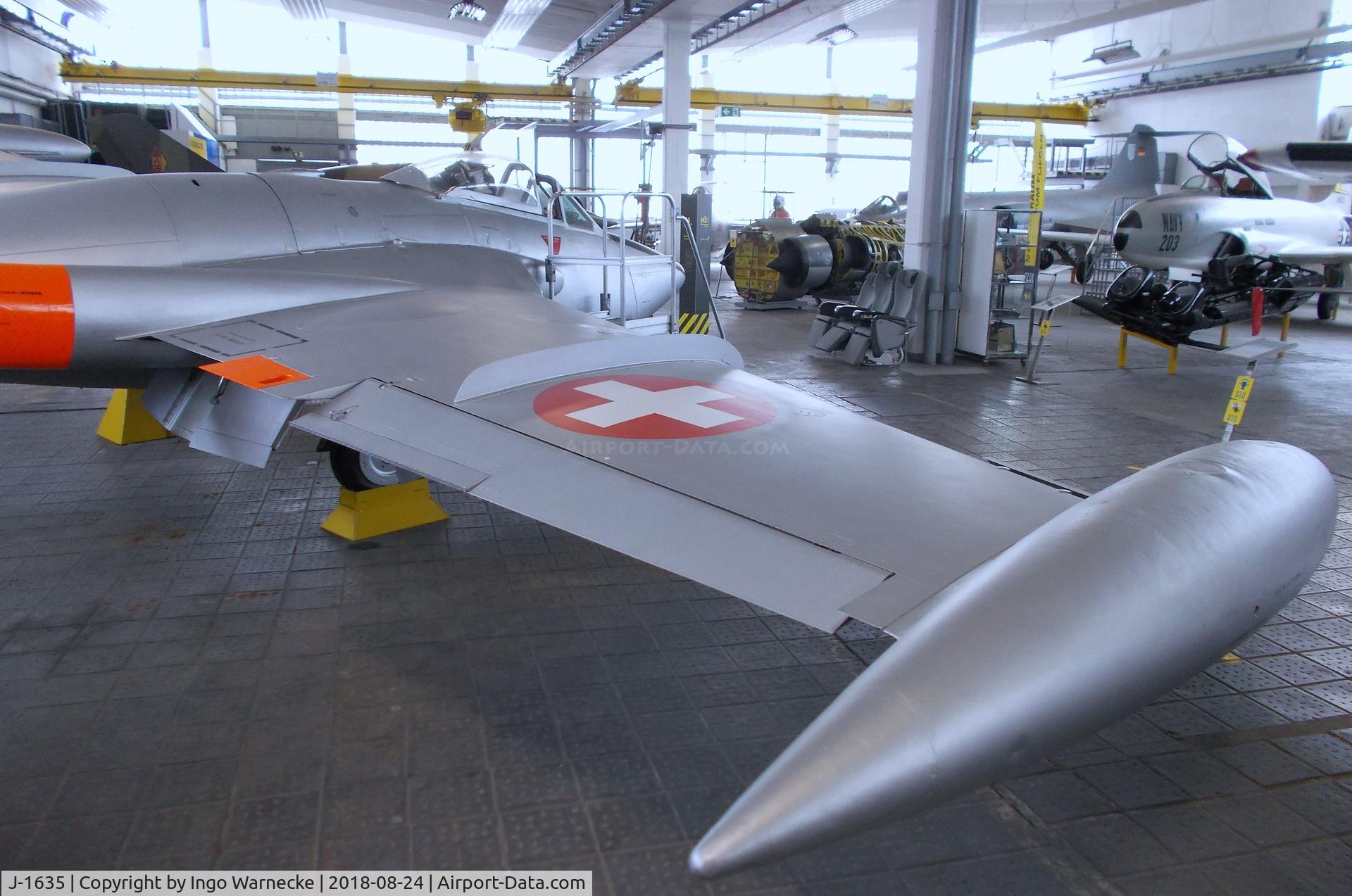 J-1635, 1949 De Havilland (F+W Emmen) DH-112 Venom FB.50 C/N 845, De Havilland D.H.112 Venom Mk1R FB50 at the Museum für Luftfahrt u. Technik at Wernigerode