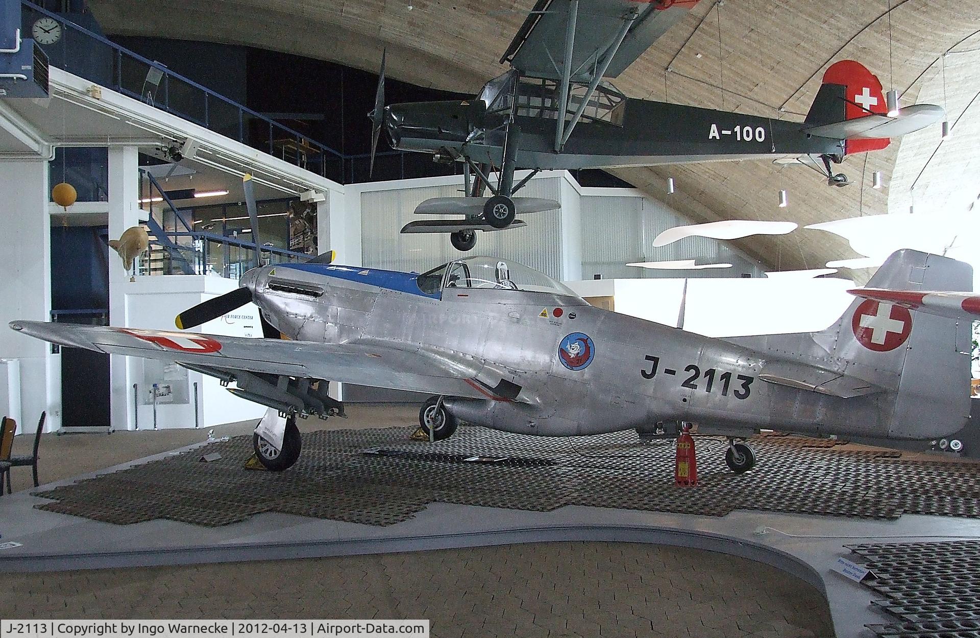 J-2113, 1944 North American P-51D Mustang C/N 122-39808, North American P-51D Mustang at the Flieger-Flab-Museum, Dübendorf