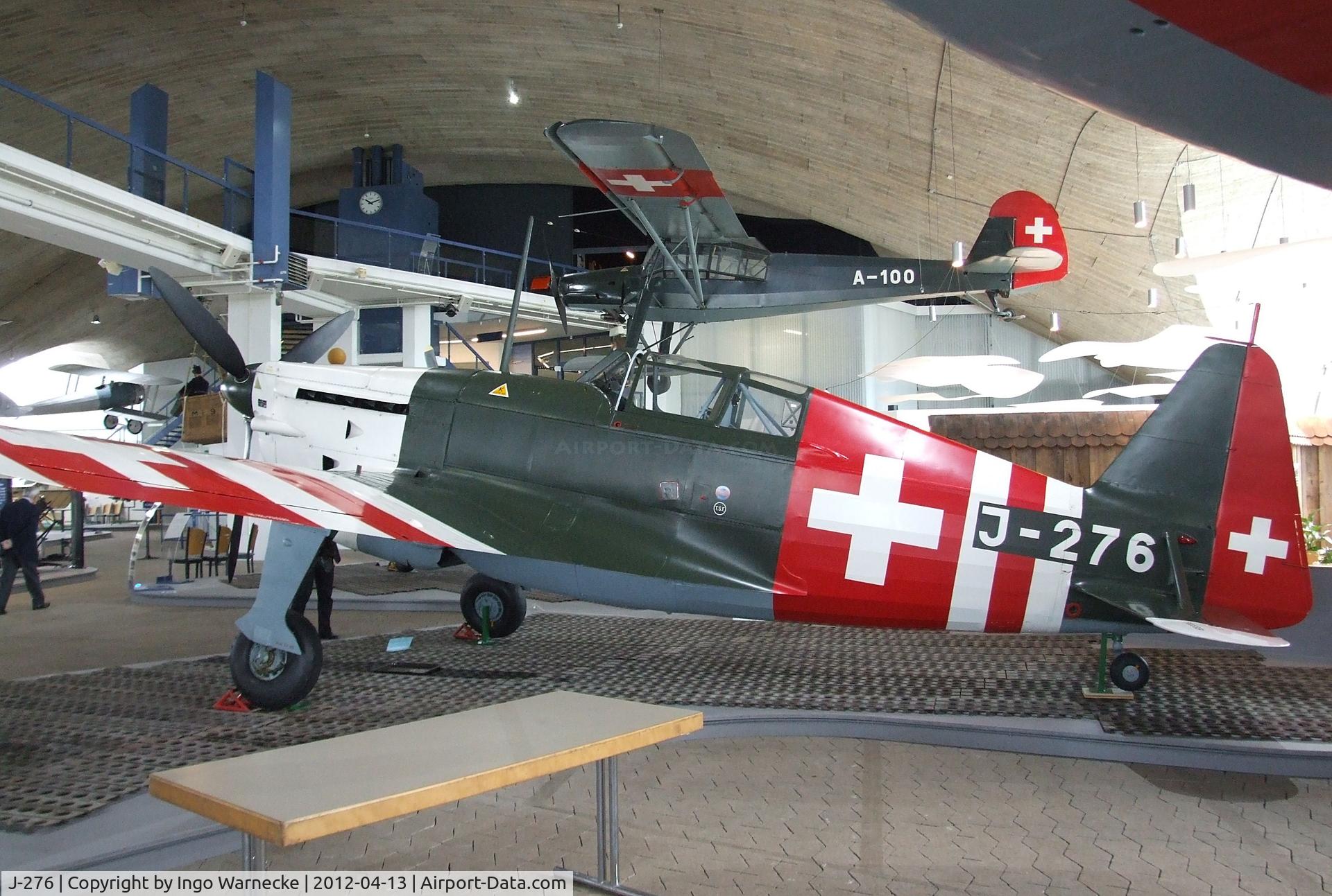 J-276, Morane-Saulnier D-3801J C/N 66, EKW D-3801J (Morane-Saulnier MS.406 with HS-12Y 1000 hp engine) at the Flieger-Flab-Museum, Dübendorf