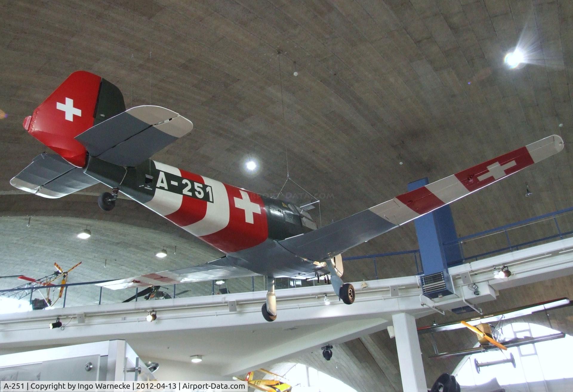 A-251, Bucker Bu-181B Bestmann C/N 110273, Bücker Bü 181B Bestmann at the Flieger-Flab-Museum, Dübendorf