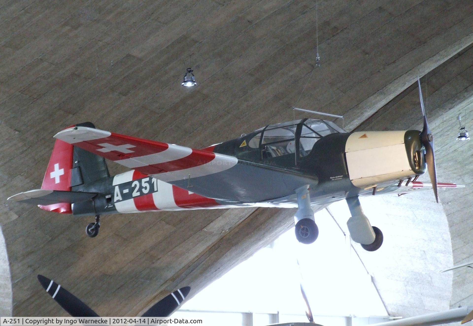 A-251, Bucker Bu-181B Bestmann C/N 110273, Bücker Bü 181B Bestmann at the Flieger-Flab-Museum, Dübendorf
