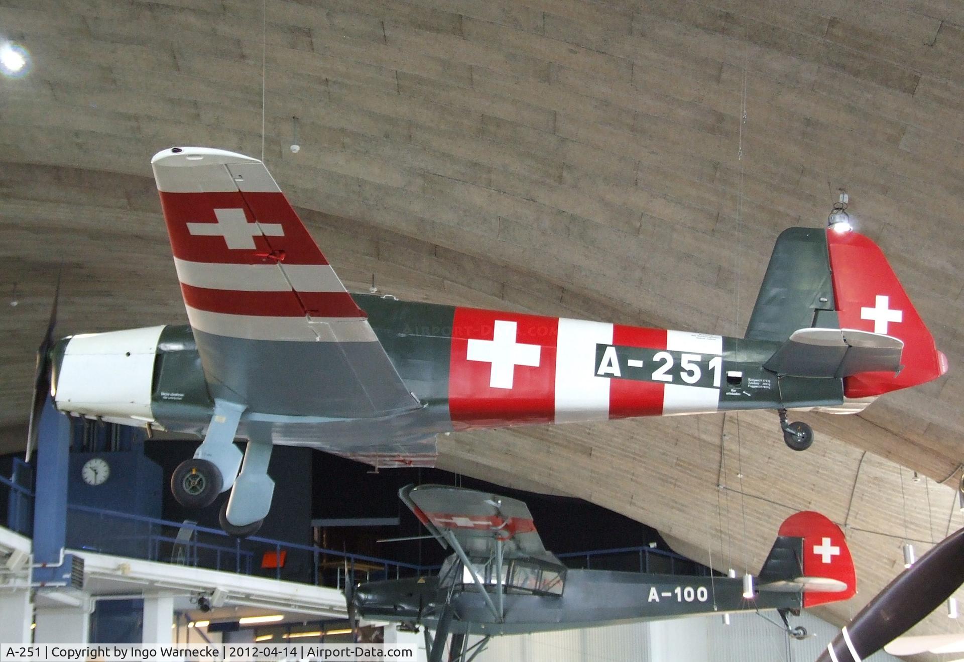 A-251, Bucker Bu-181B Bestmann C/N 110273, Bücker Bü 181B Bestmann at the Flieger-Flab-Museum, Dübendorf