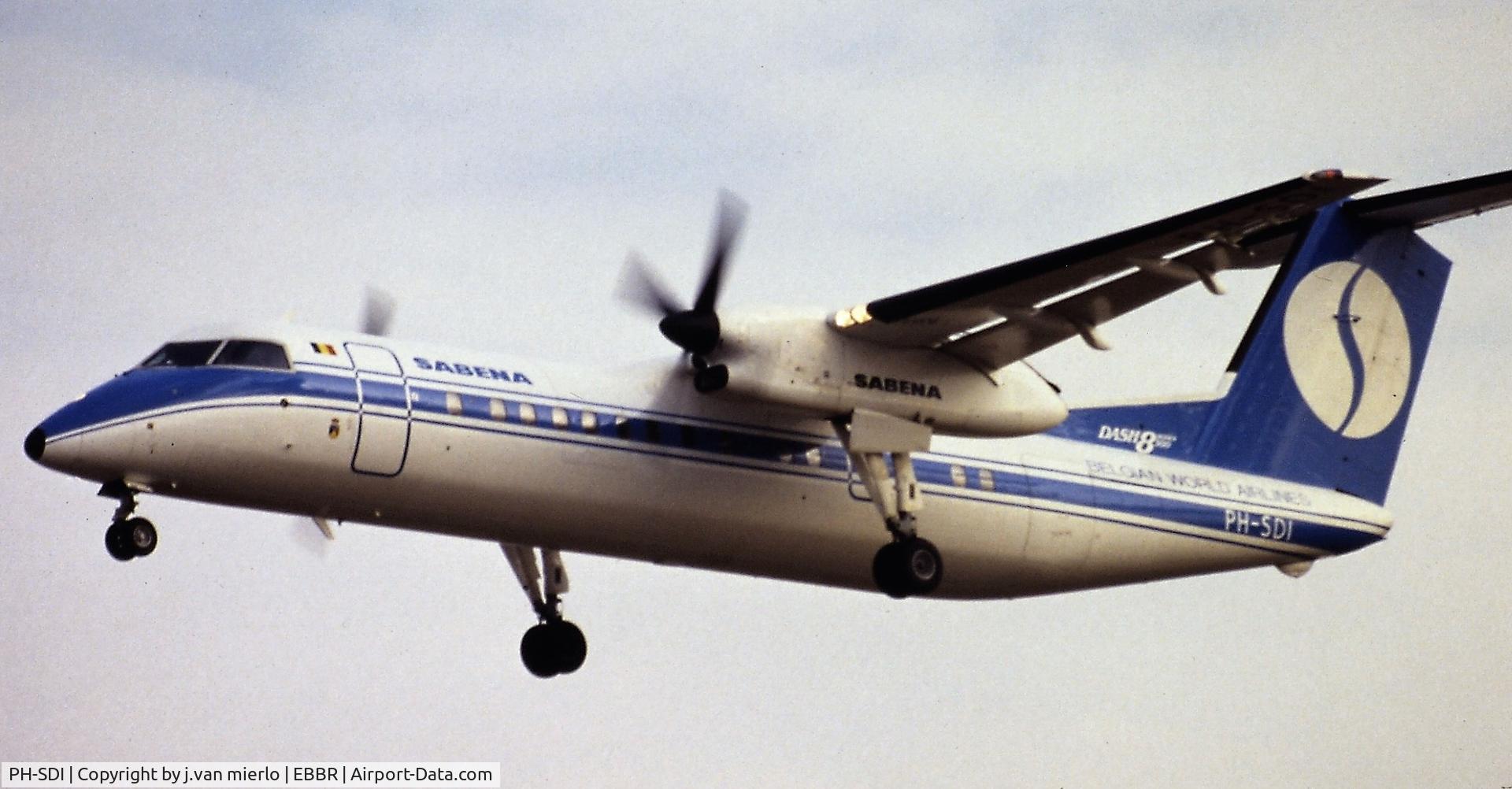 PH-SDI, 1990 De Havilland Canada DHC-8-311 Dash 8 C/N 216, scan from slide