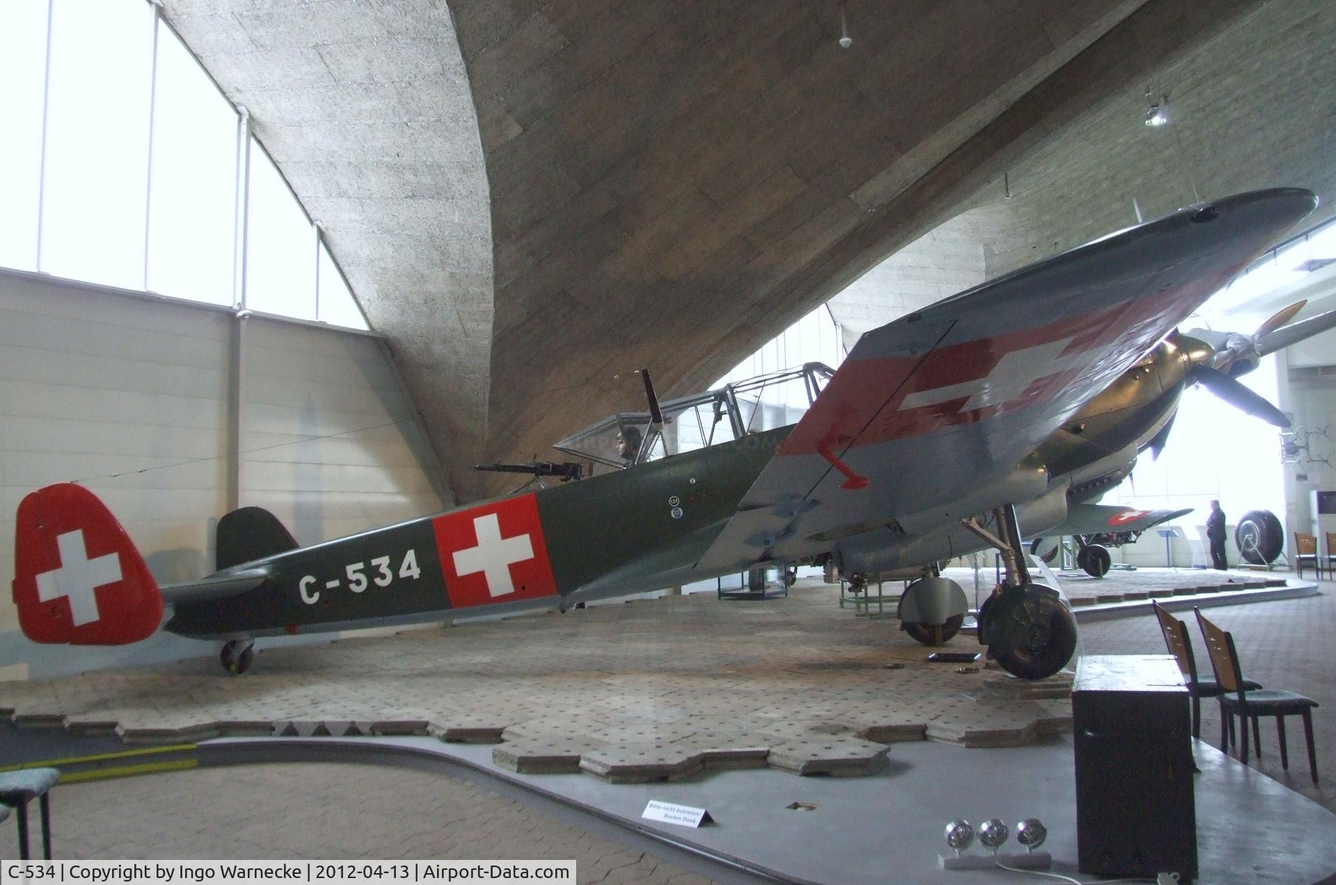 C-534, EKW C-3603-1 C/N 314, Eidgenössische Konstruktionswerkstätten (EFW) C-3603 at the Flieger-Flab-Museum, Dübendorf