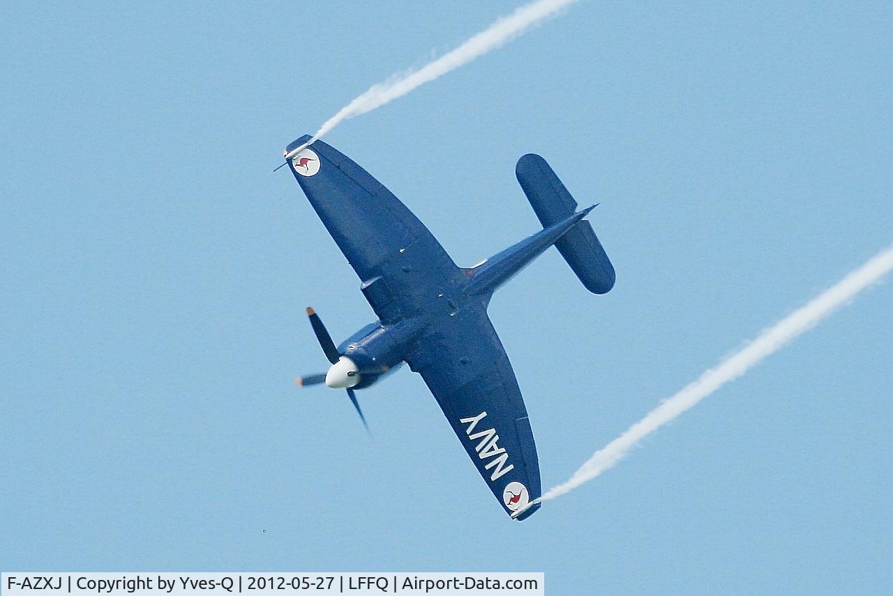 F-AZXJ, 1949 Hawker Sea Fury FB.11 C/N 37733, Hawker Sea Fury FB.11, On display, La Ferté-Alais Airfield (LFFQ) Air show 2012