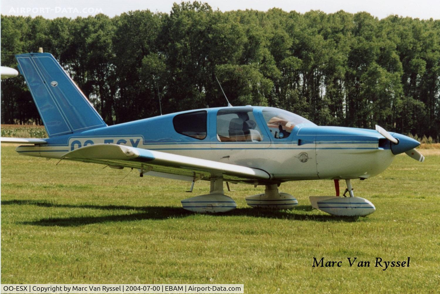 OO-ESX, 1982 Socata TB-9 Tampico C/N 299, At Amougies in 2004.