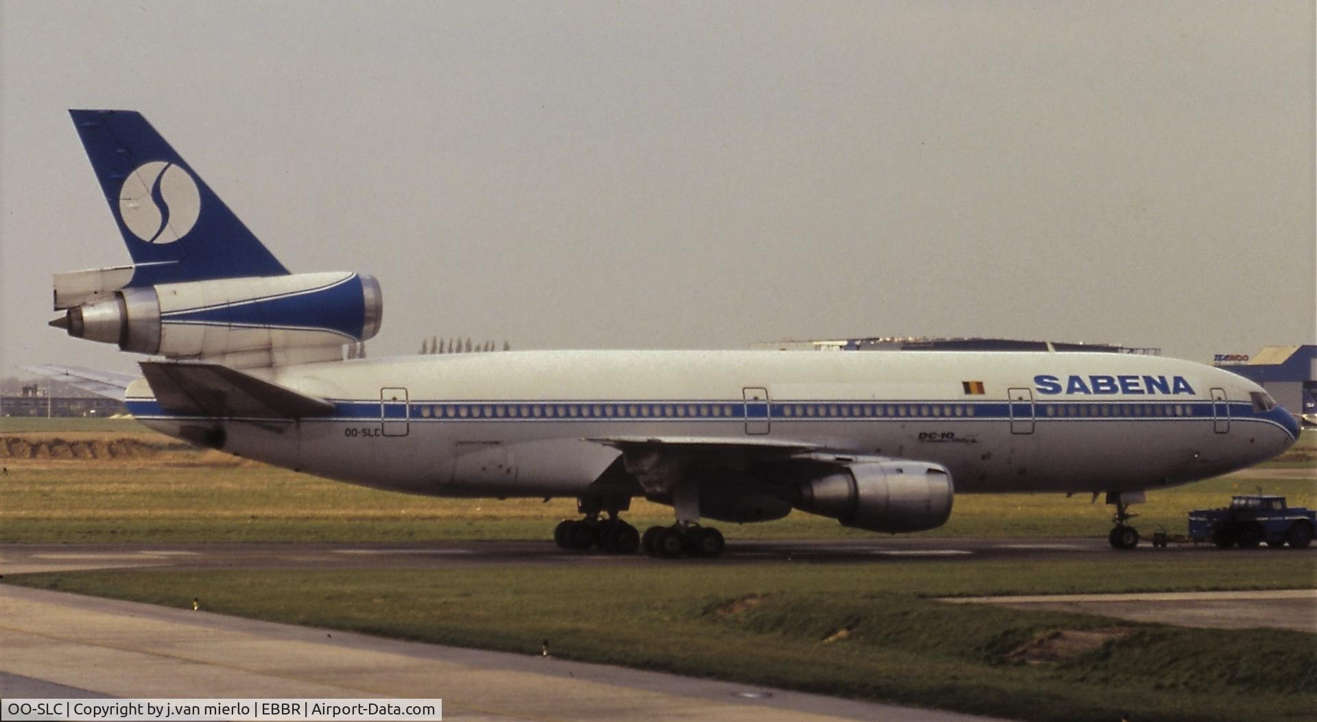 OO-SLC, 1975 McDonnell Douglas DC-10-30F C/N 47908, Walking a DC10 EBBR taxiway A scan from slide