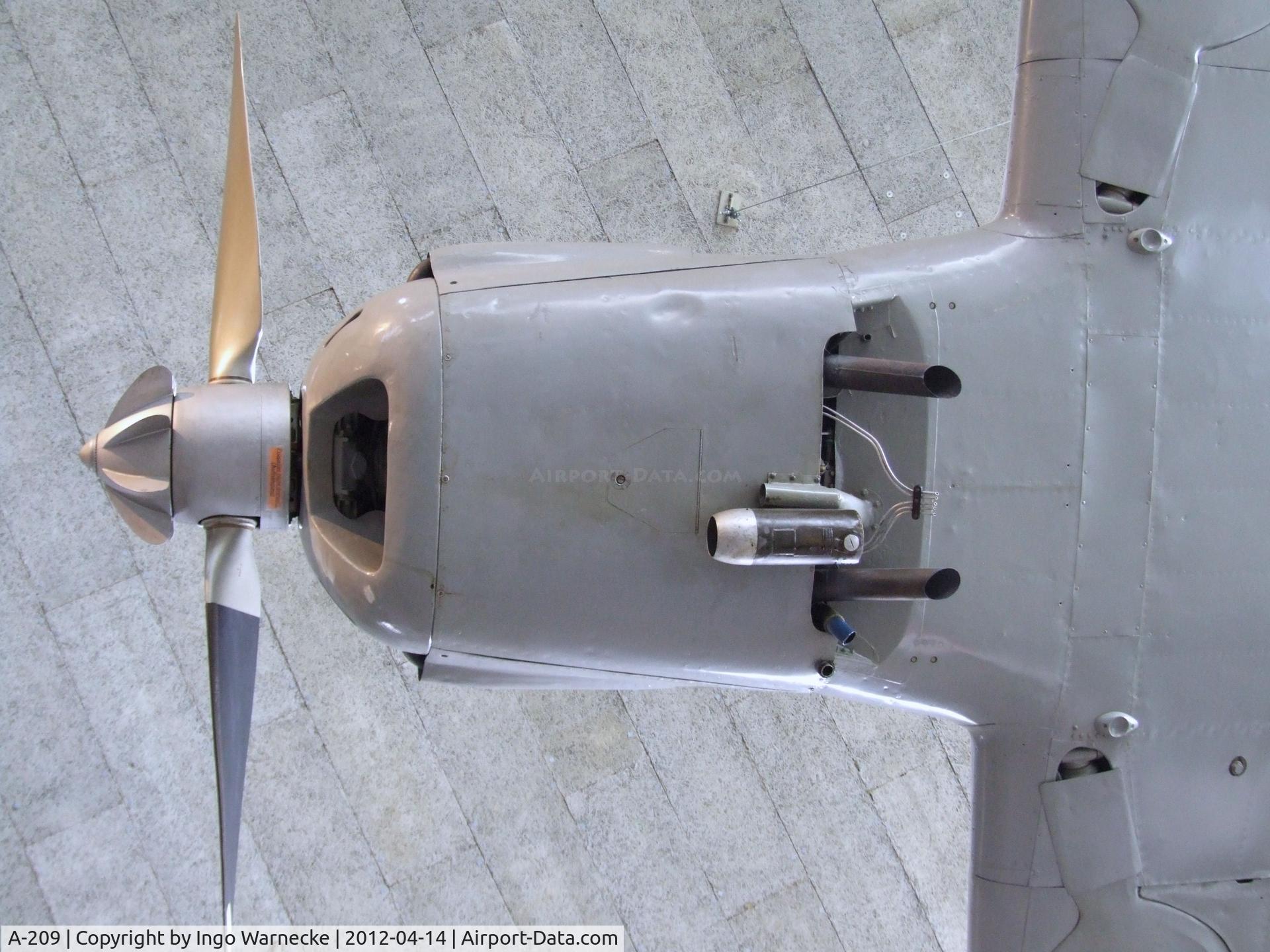 A-209, Messerschmitt Bf-108B-1 Taifun C/N 2083, Messerschmitt Bf 108B-1 Taifun at the Flieger-Flab-Museum, Dübendorf