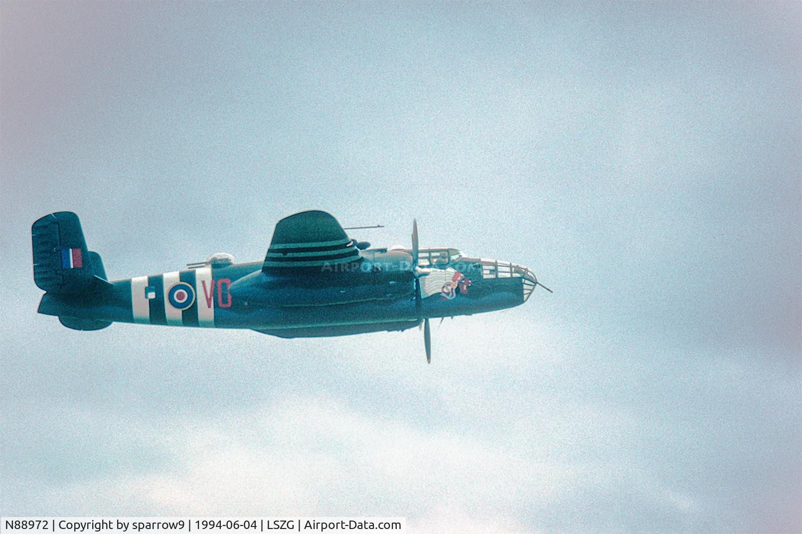 N88972, 1943 North American B-25D Mitchell C/N 100-23644, GA-Show Grenchen. Scanned from a slide.