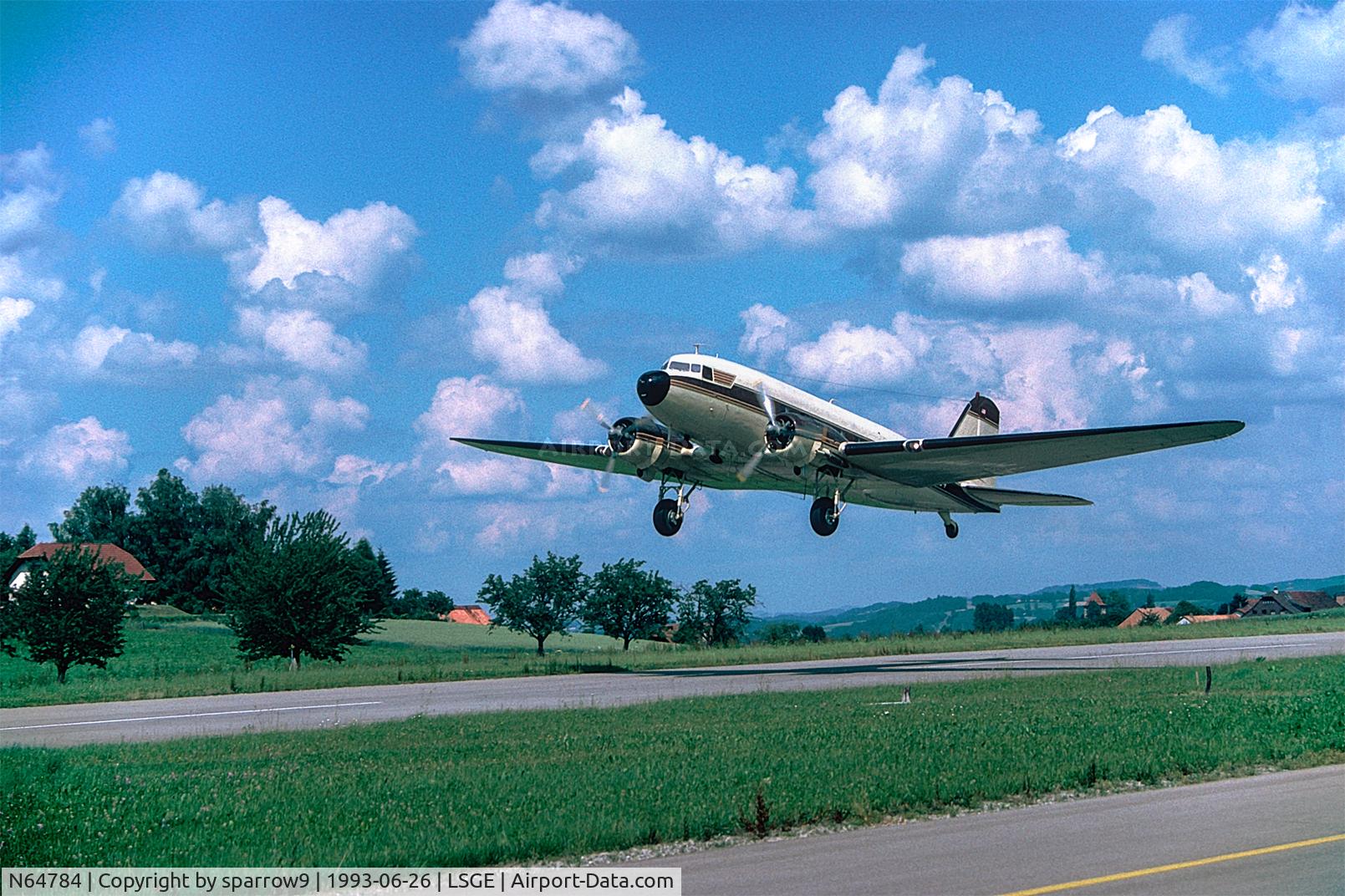 N64784, 1944 Douglas DC3C-S1C3G (C-47A) C/N 14037, RIO Ecuvillens. Scanned from a slide.