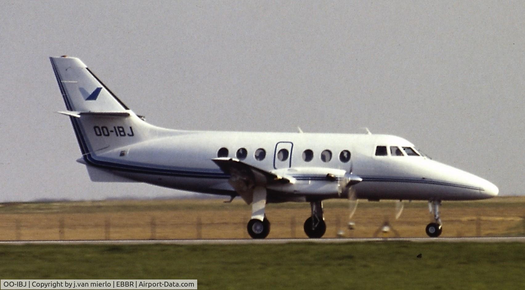 OO-IBJ, 1969 Handley Page HP137 Jetstream 1 C/N 215, Landing EBBR 25L scan from slide