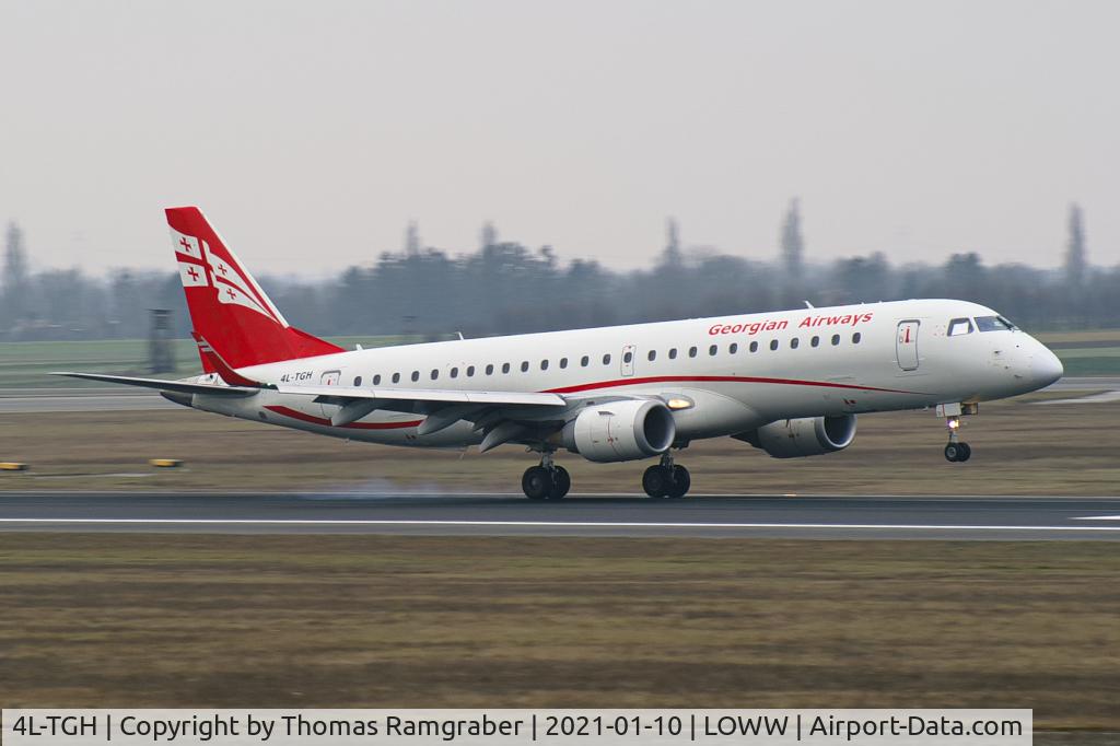 4L-TGH, 2007 Embraer 190AR (ERJ-190-100IGW) C/N 19000085, Georgian Airways Embraer 190