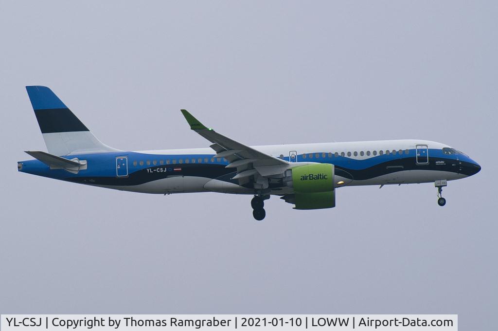 YL-CSJ, 2018 Bombardier CSeries CS300 (BD-500-1A11) C/N 55038, Air Baltic Airbus A220-300