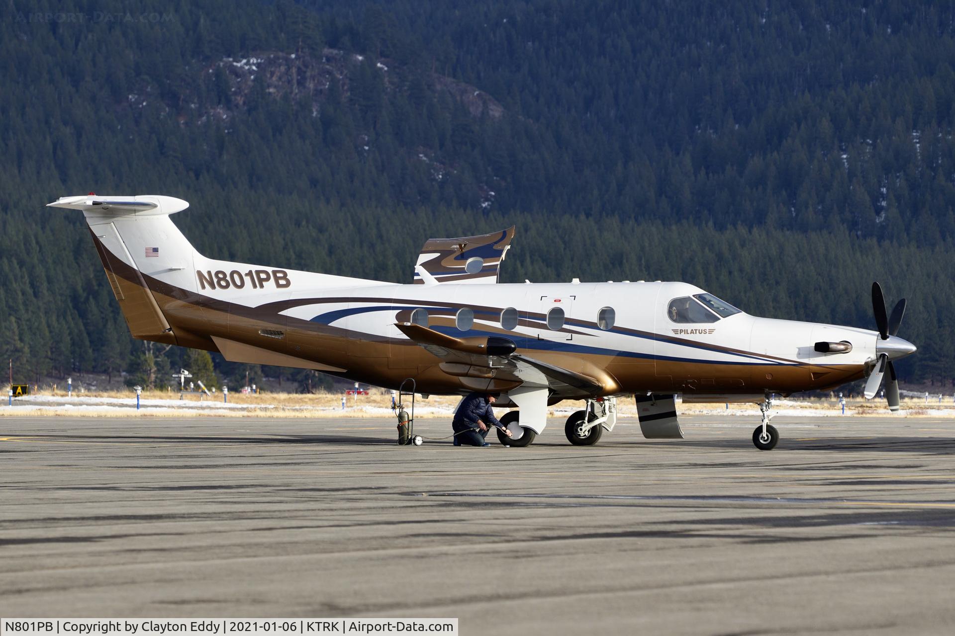 N801PB, 2008 Pilatus PC-12/47E C/N 1006, Truckee airport California 2021.