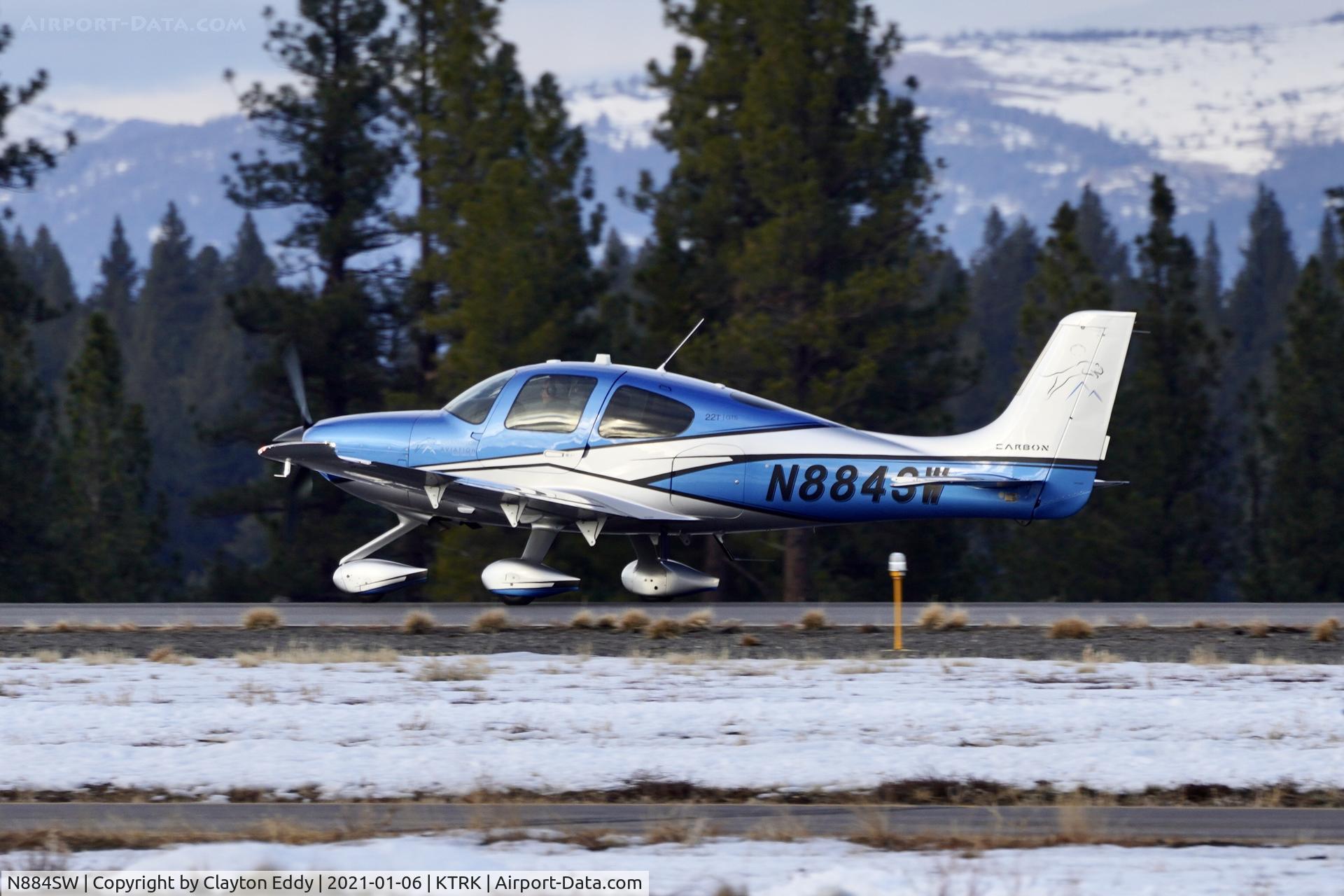 N884SW, 2017 Cirrus SR22T C/N 1562, Truckee airport California 2021.