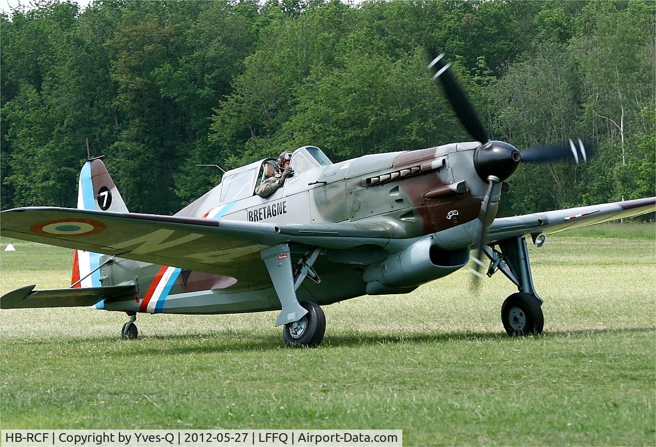 HB-RCF, 1942 Morane-Saulnier D-3801 (MS-412) C/N 194, Morane Saulnier MS-412 (EKW D-3801), Taxiing, La Ferté-Alais ( LFFQ) 2012