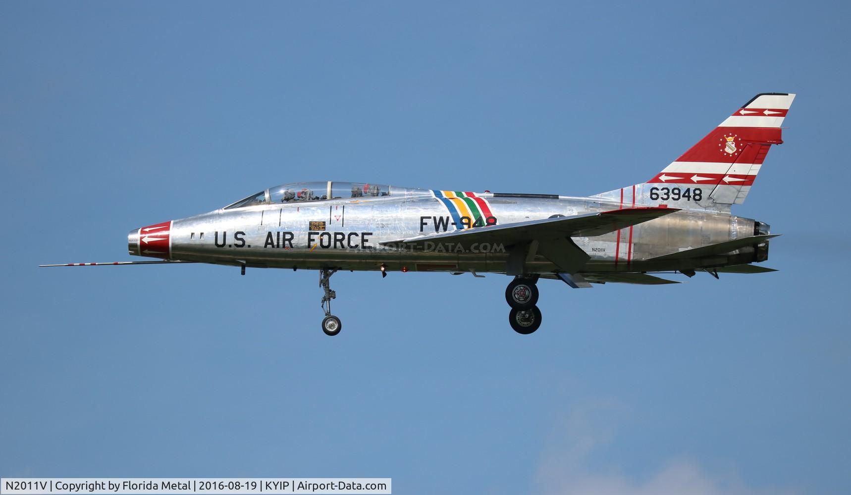 N2011V, 1958 North American F-100F Super Sabre C/N 243-224, TOM YIP 2016